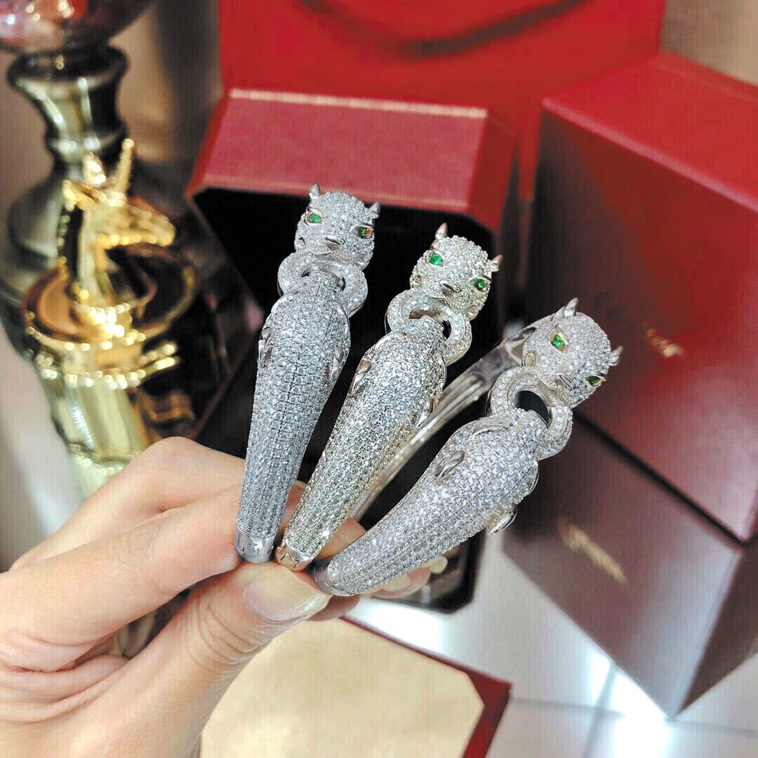 ルイヴィトン パンテール パンサー ロゴ レター ブレスレット イエローゴールド シルバー 詳細画像 3