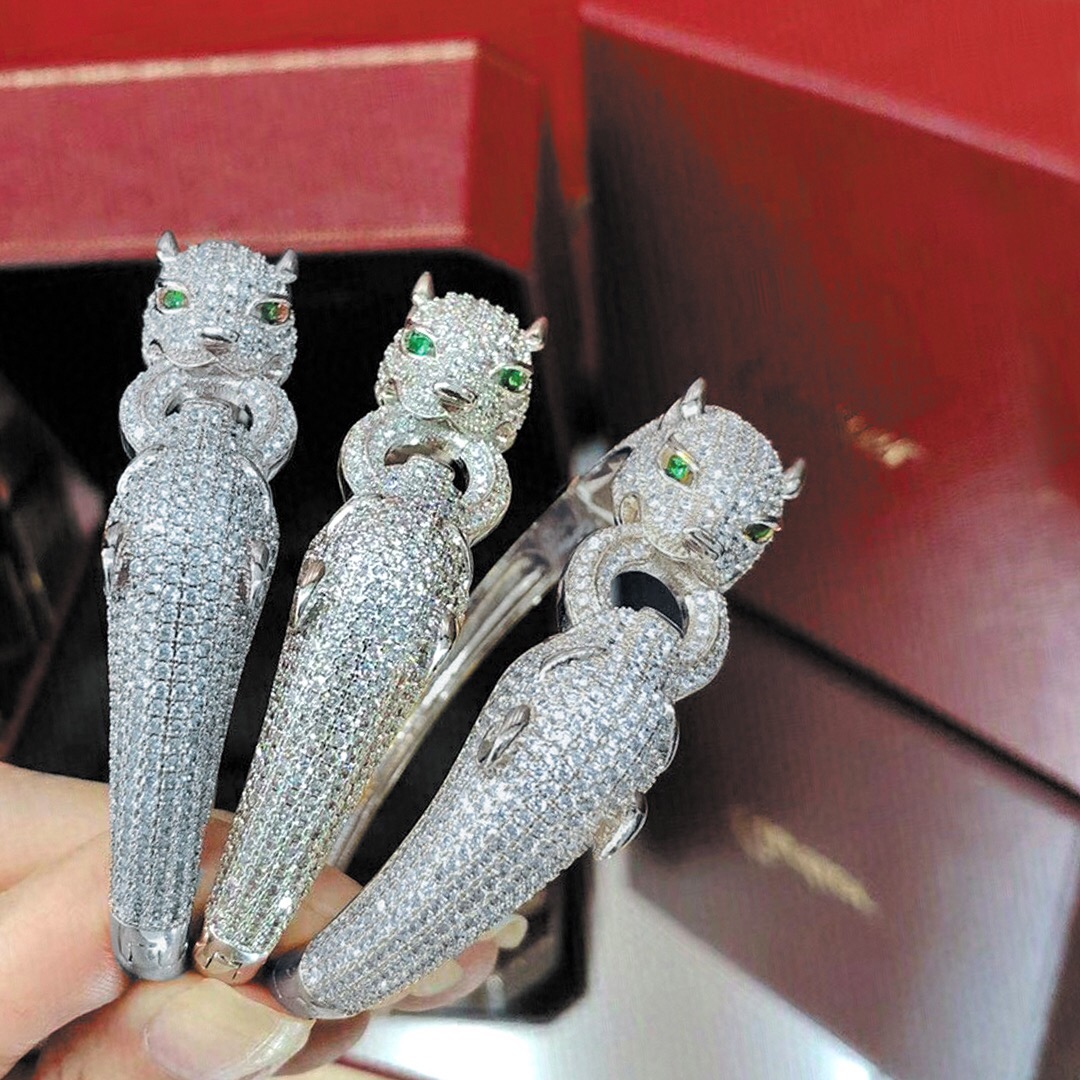 ルイヴィトン パンテール パンサー ロゴ レター ブレスレット イエローゴールド シルバー 画像 6