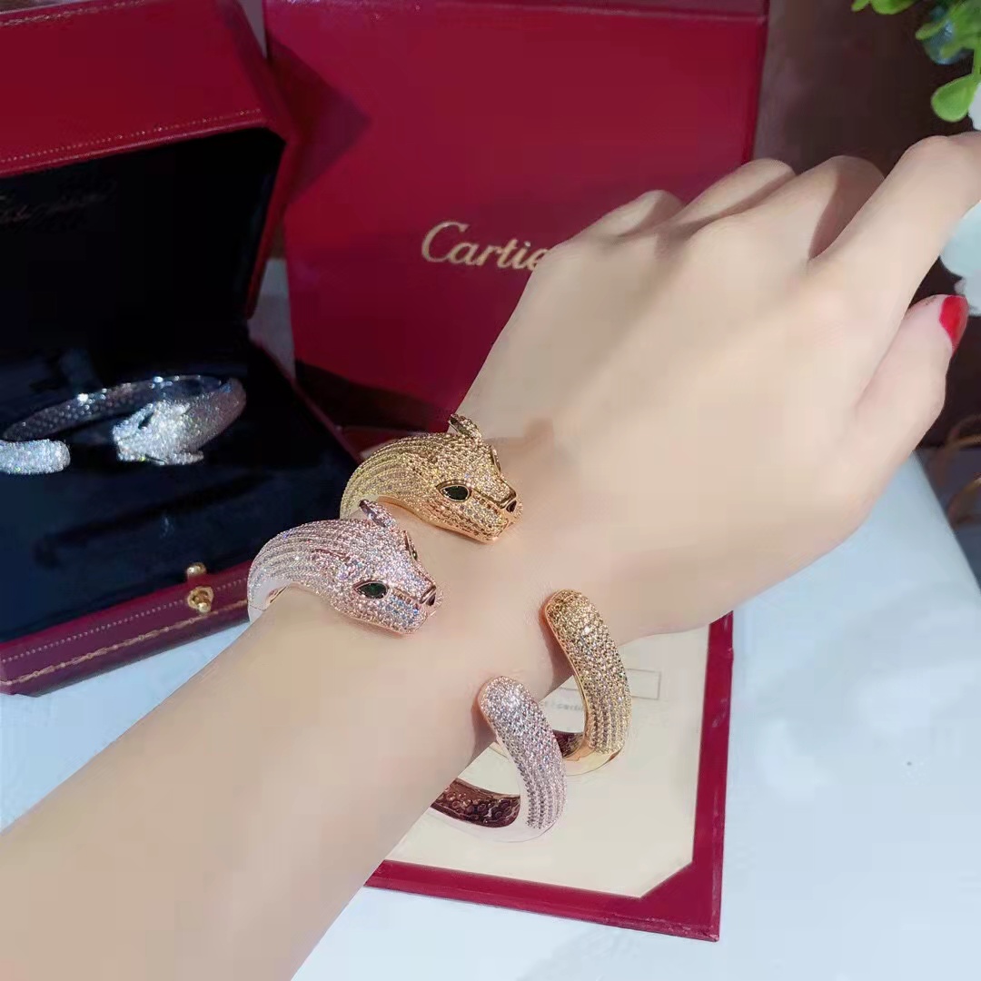 カルティエ パンテール パンサー ブレスレット ローズゴールド イエローゴールド 詳細画像 2