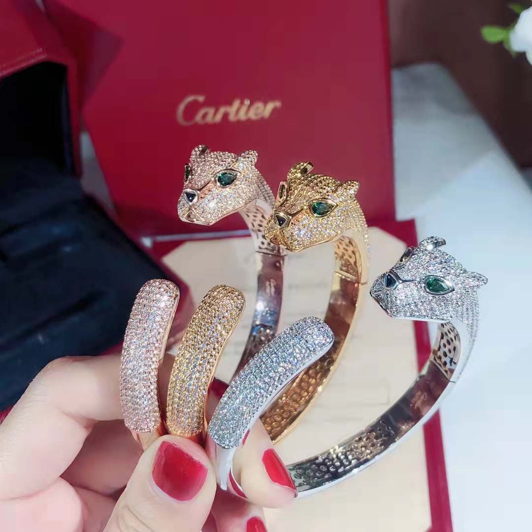 カルティエ パンテール パンサー ブレスレット ローズゴールド イエローゴールド 画像 8