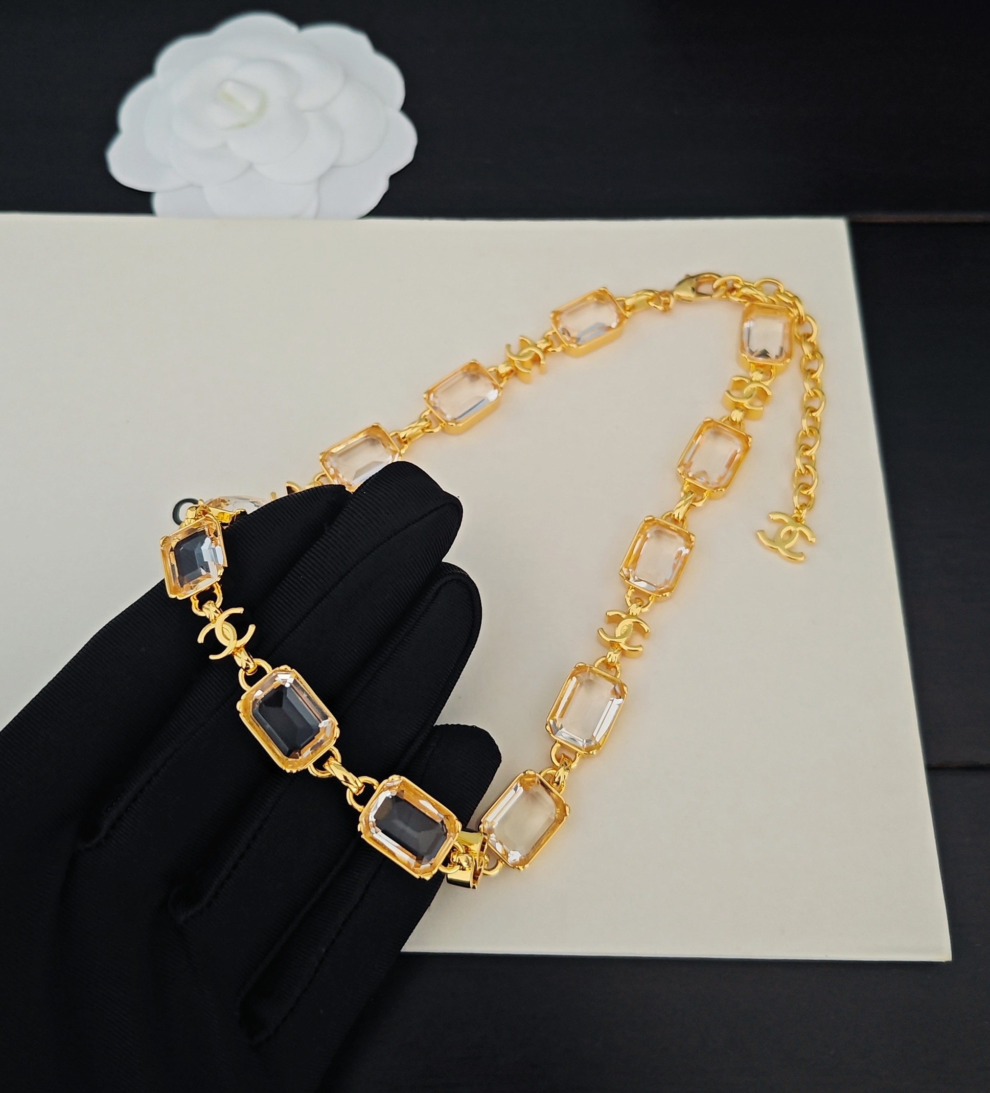 シャネル ネックレス イエローゴールド ロング パール チェーン 詳細画像 1
