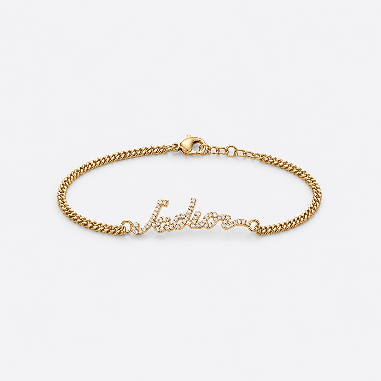 ディオール ロゴ レター ブレスレット イエローゴールド JAdior チェーン