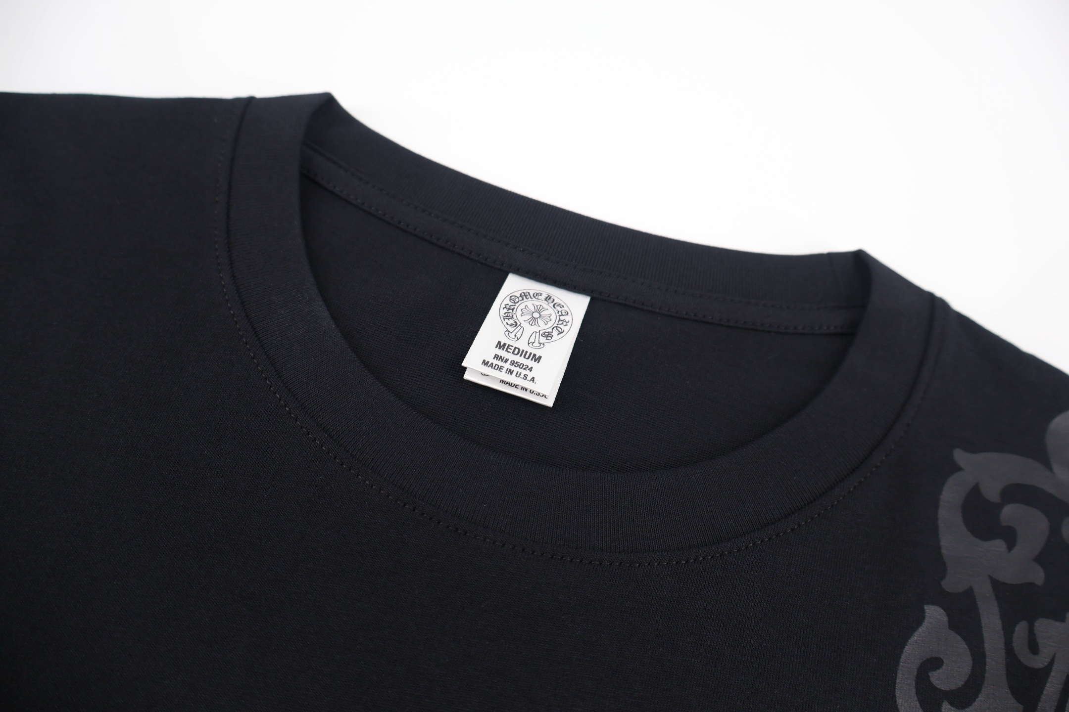 クロムハーツ ブラック ダガープリント Tシャツ ブラック 詳細画像 3