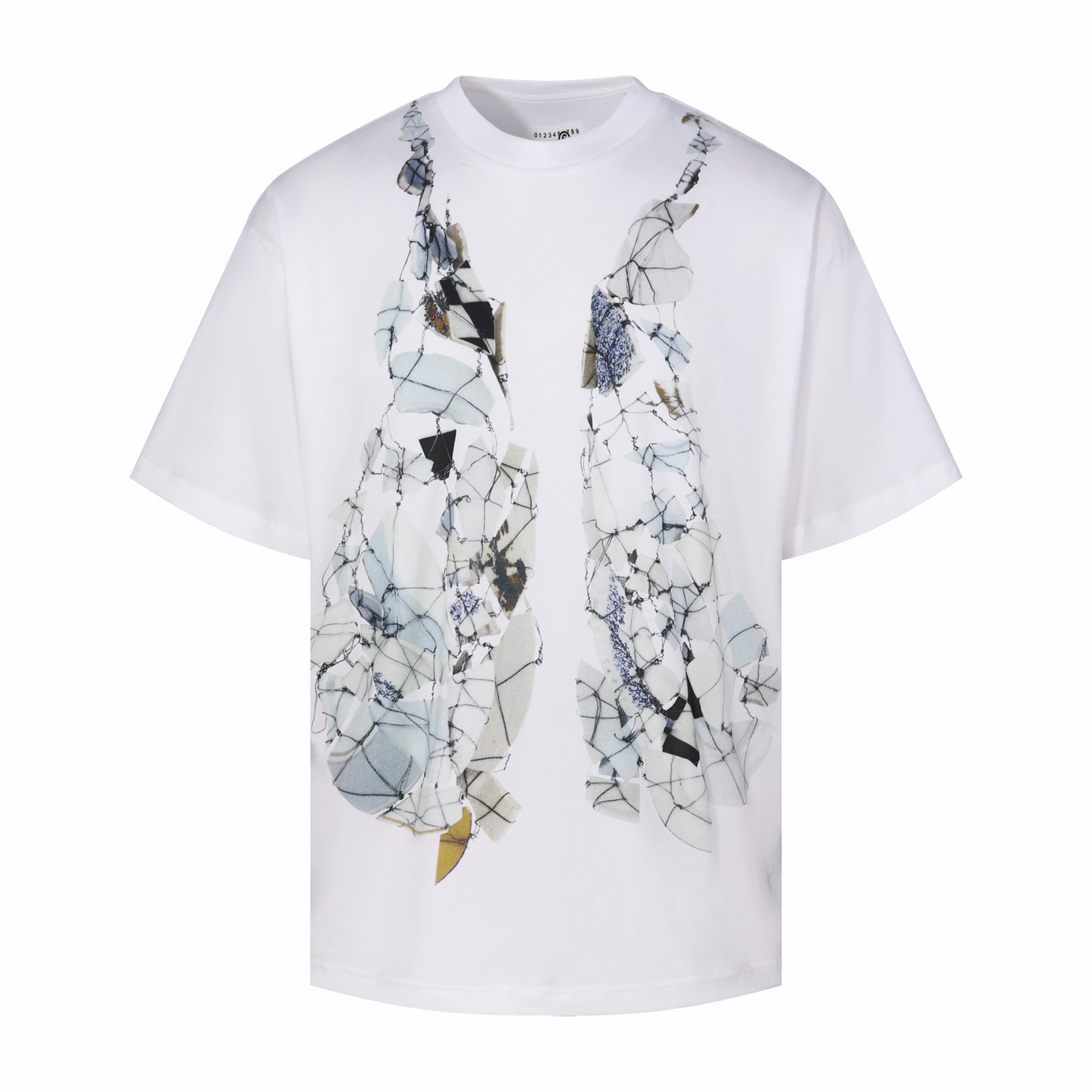 エムエムシックス メゾン マルジェラ フローラルプリント Tシャツ ブラック ホワイト 詳細画像 1