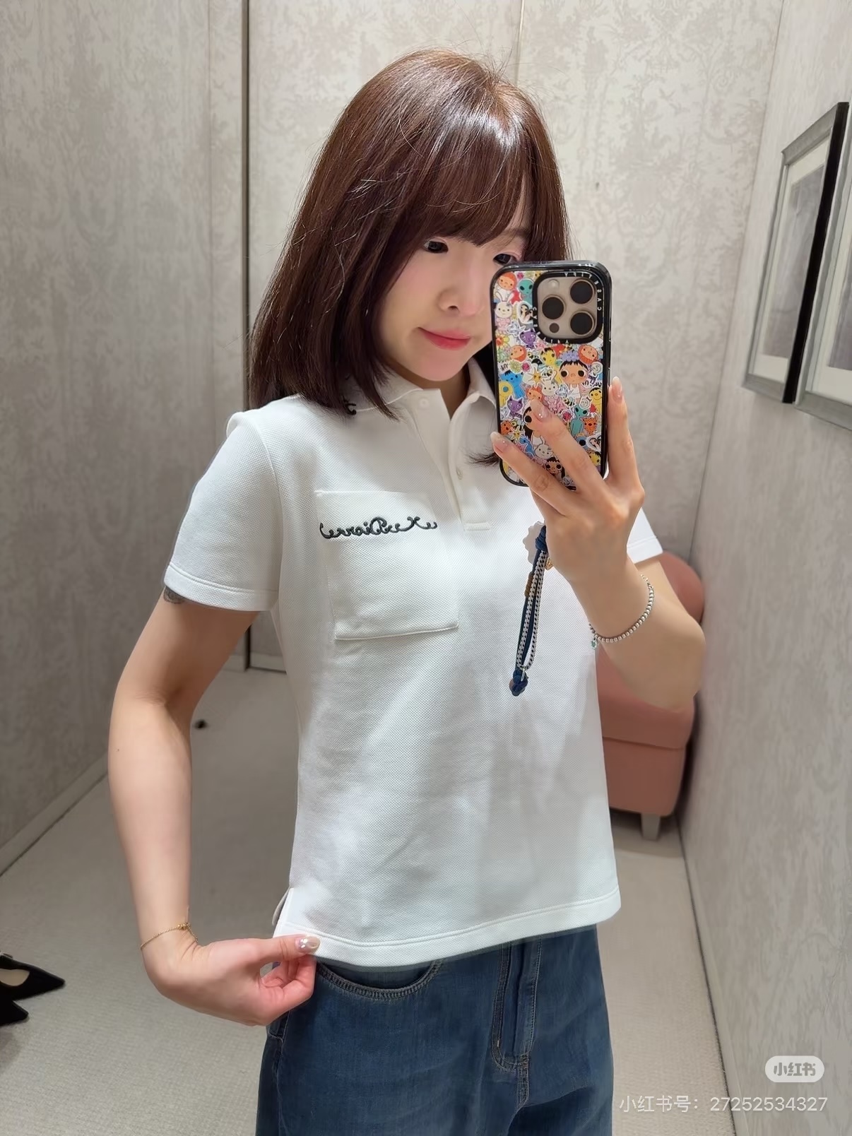 ディオール マザーオブパール カラー Tシャツ ホワイト 26FW 画像 6