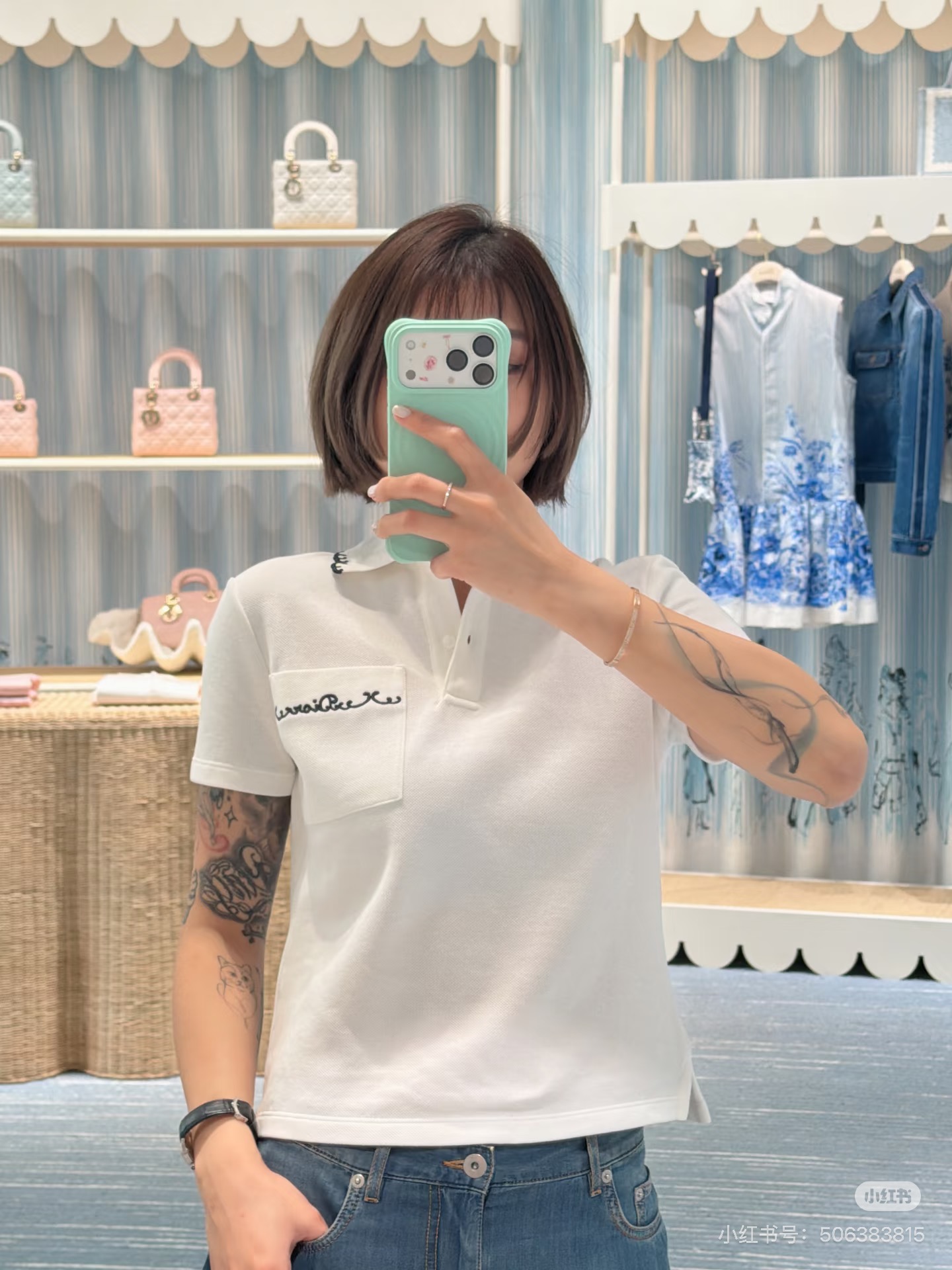 ディオール マザーオブパール カラー Tシャツ ホワイト 26FW 画像 7