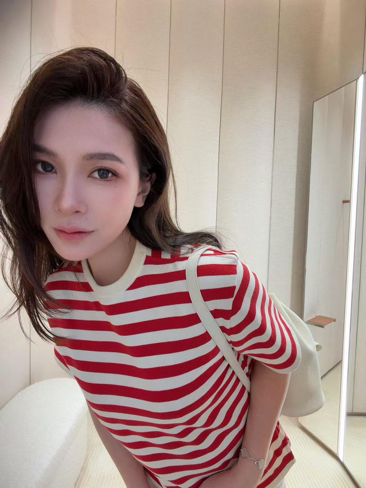 ロロ ピアーナ ストライプ Tシャツ マルチカラー 画像 7