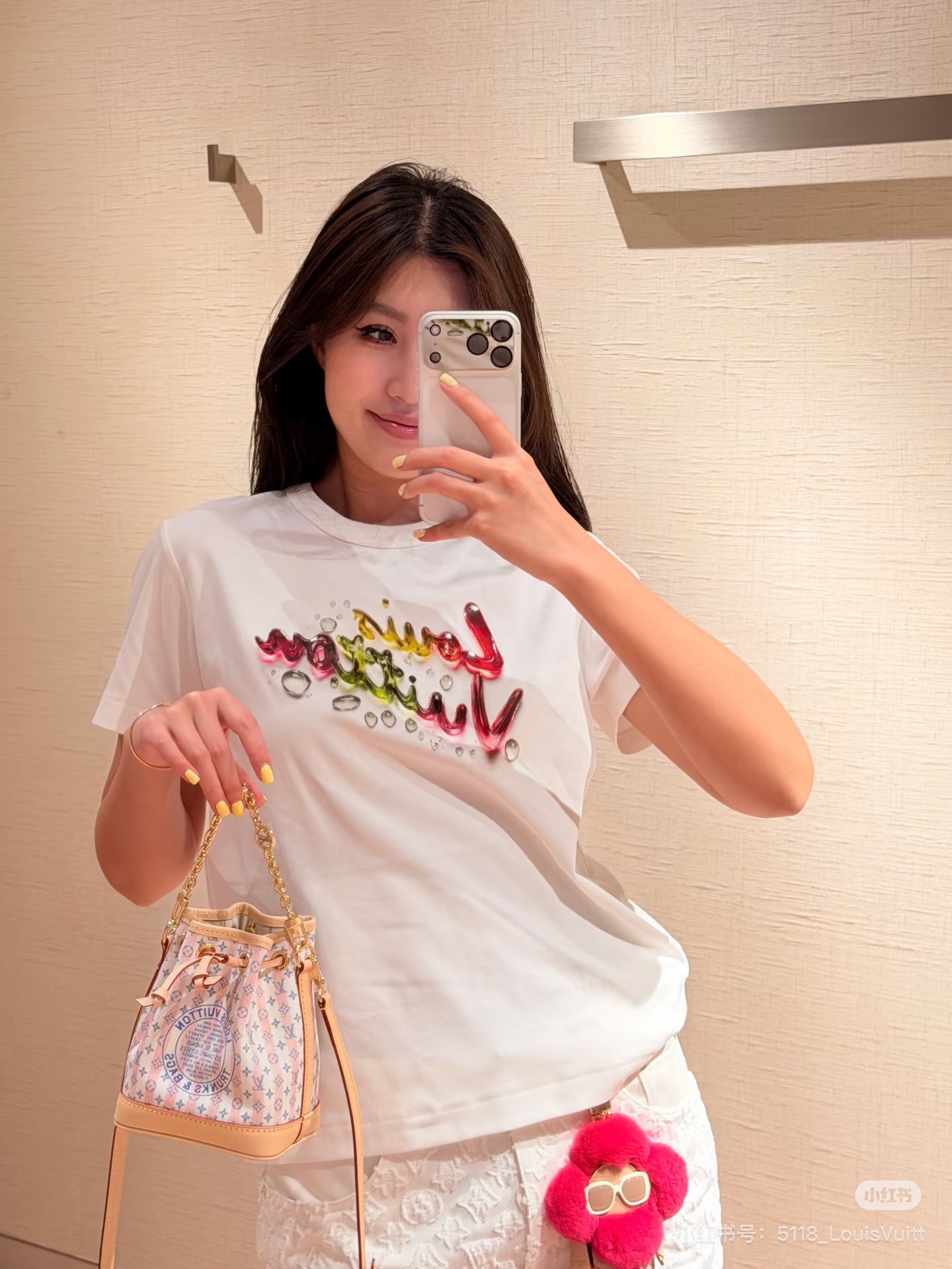 ルイヴィトン ロゴ ジャカード レタープリント キャンディ ロゴ Tシャツ 26SS 詳細画像 2