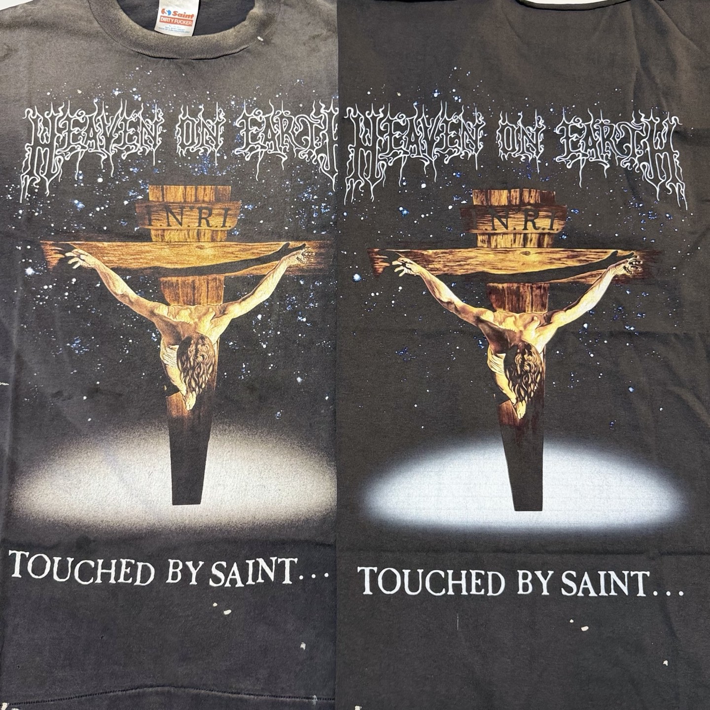 セント マイケル SS Tシャツ Jesus ブラック 詳細画像 2