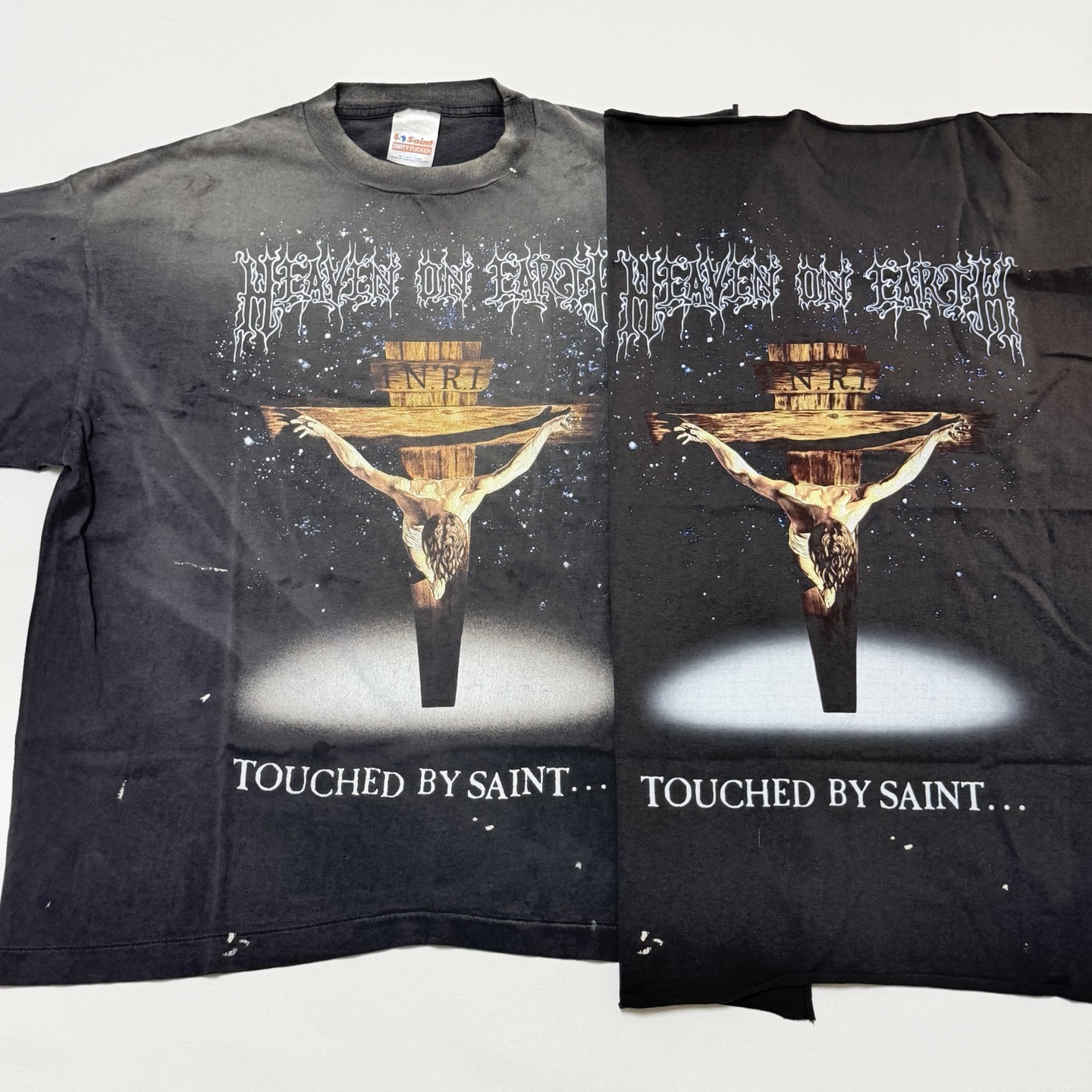 セント マイケル SS Tシャツ Jesus ブラック 画像 5