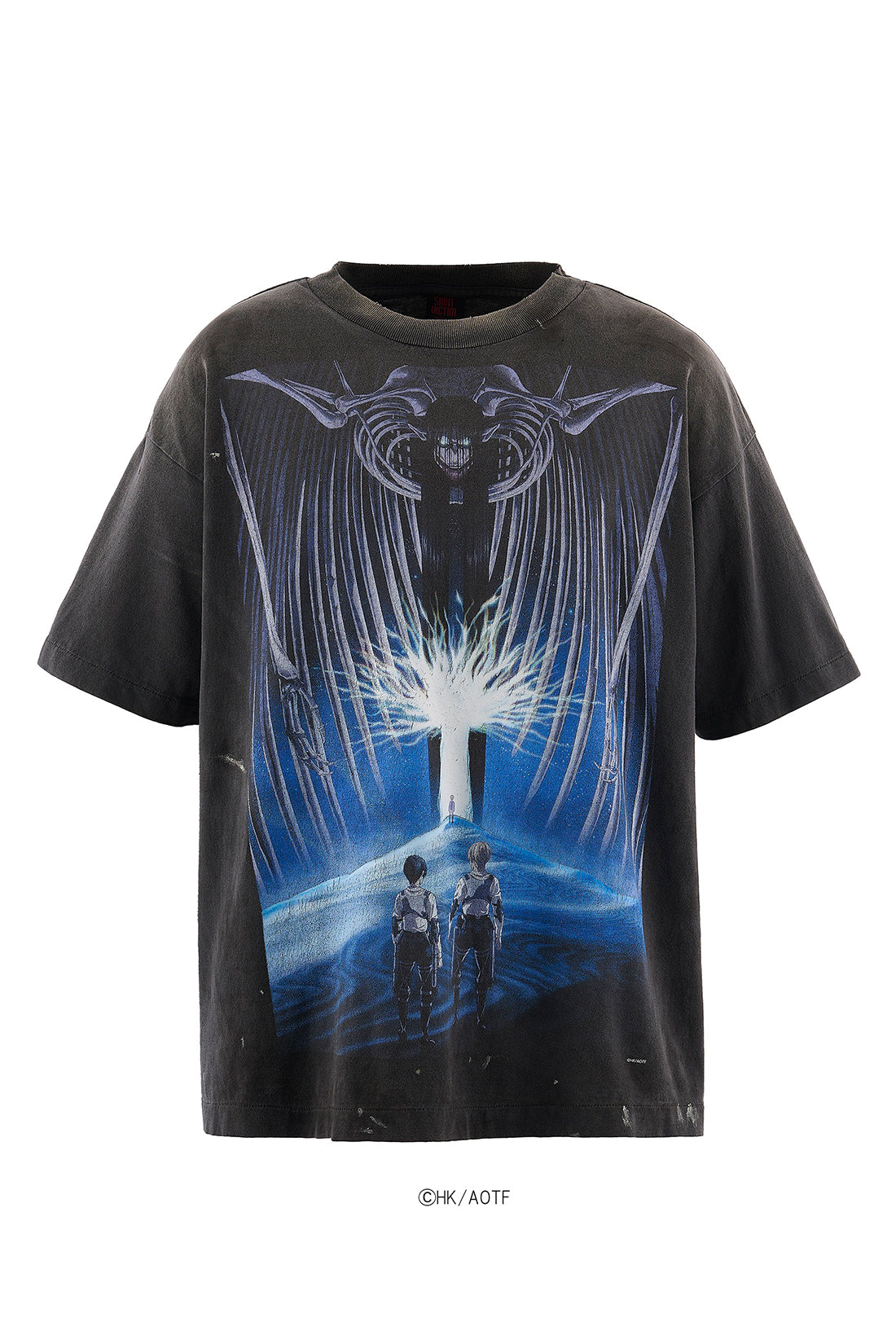 セント マイケル x 進撃の巨人 AOT_SS Tシャツ ブラック 詳細画像 1