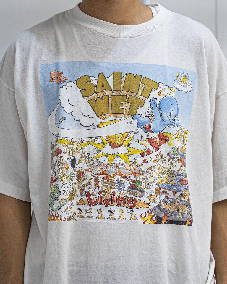 セント マイケル SS Tシャツ Saint Wet ホワイト 詳細画像 1