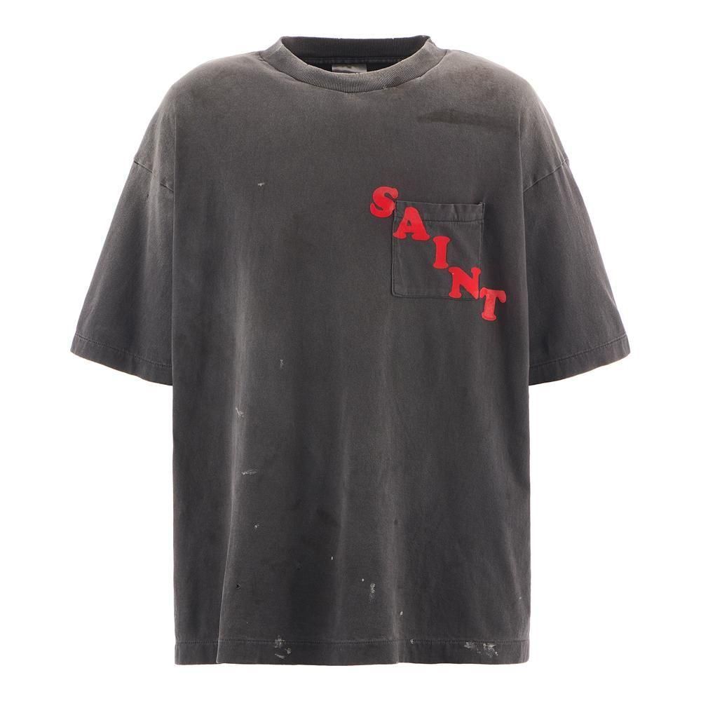 セント マイケル SS Tシャツ Pocket フロック ブラック 詳細画像 1