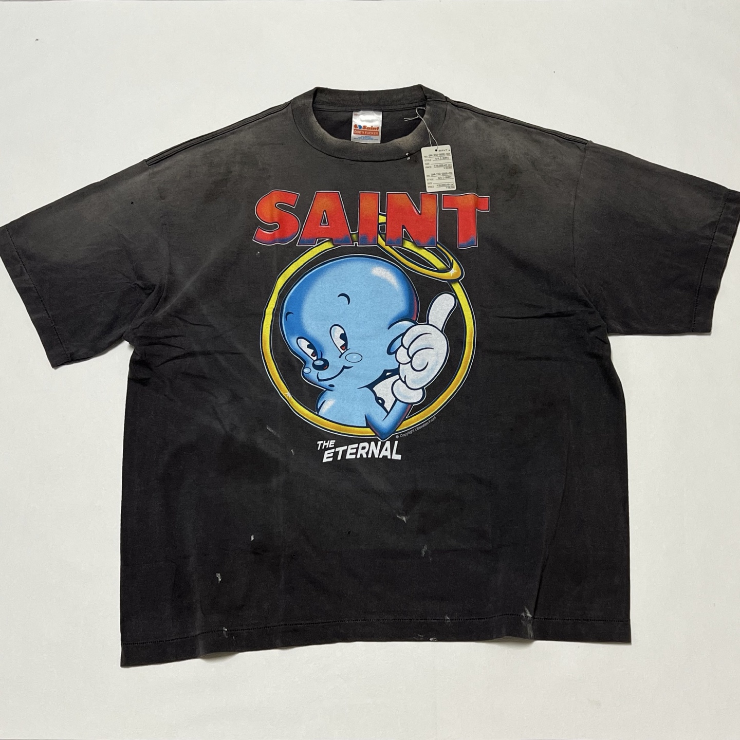 セント マイケル SS Tシャツ Pocket イレギュラー ブラック 画像 6