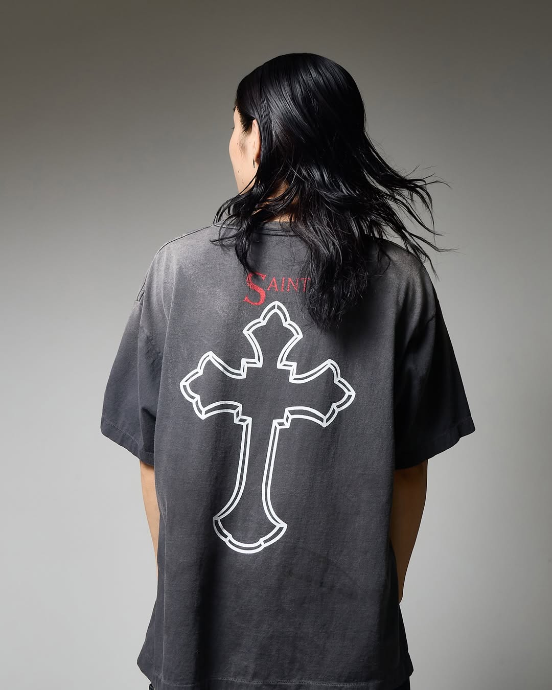 セント マイケル x トゥパック 2PC_SS Tシャツ 2PAC ブラック バリエーションB 詳細画像 2