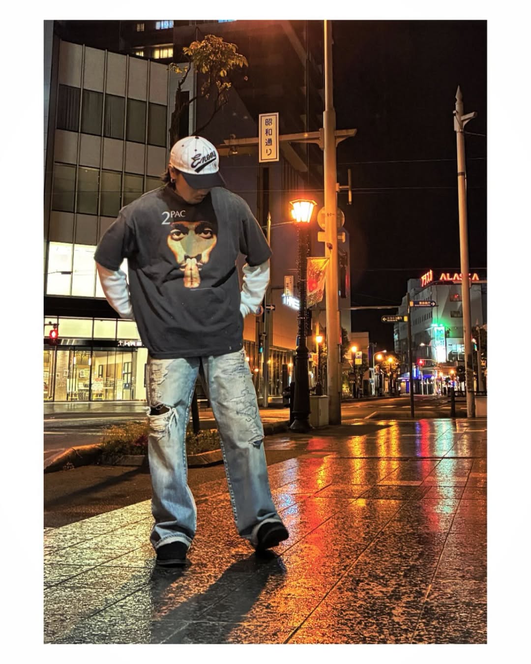 セント マイケル x トゥパック 2PC_SS Tシャツ 2PAC ブラック バリエーションB 詳細画像 3