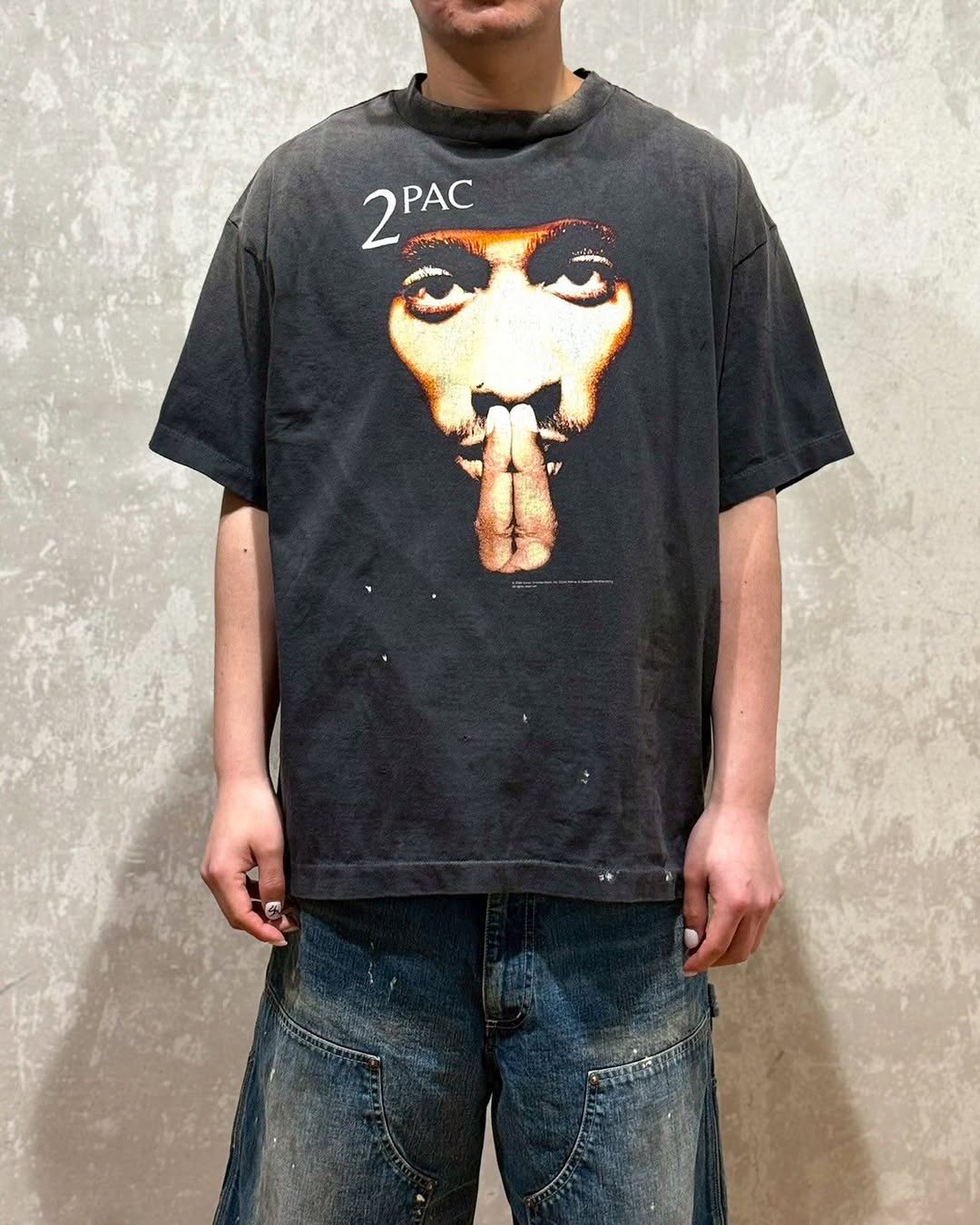 セント マイケル x トゥパック 2PC_SS Tシャツ 2PAC ブラック バリエーションB 画像 8
