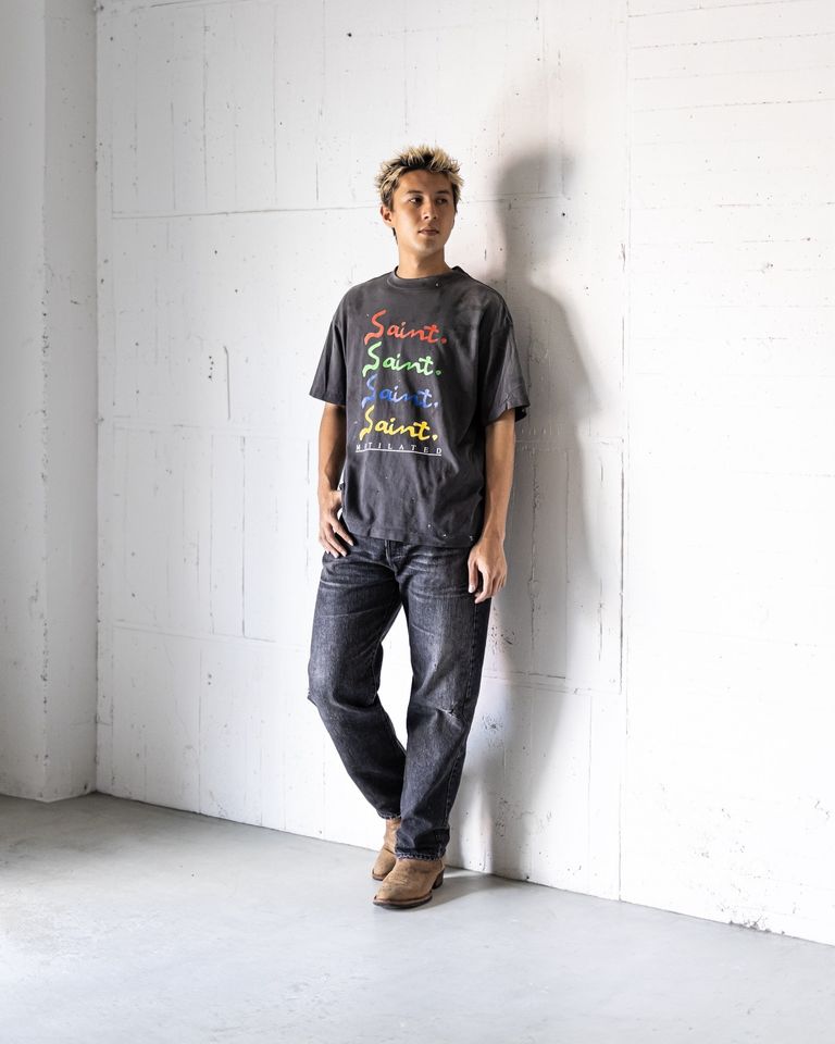 セント マイケル Mulated SS Tシャツ ブラック 画像 4