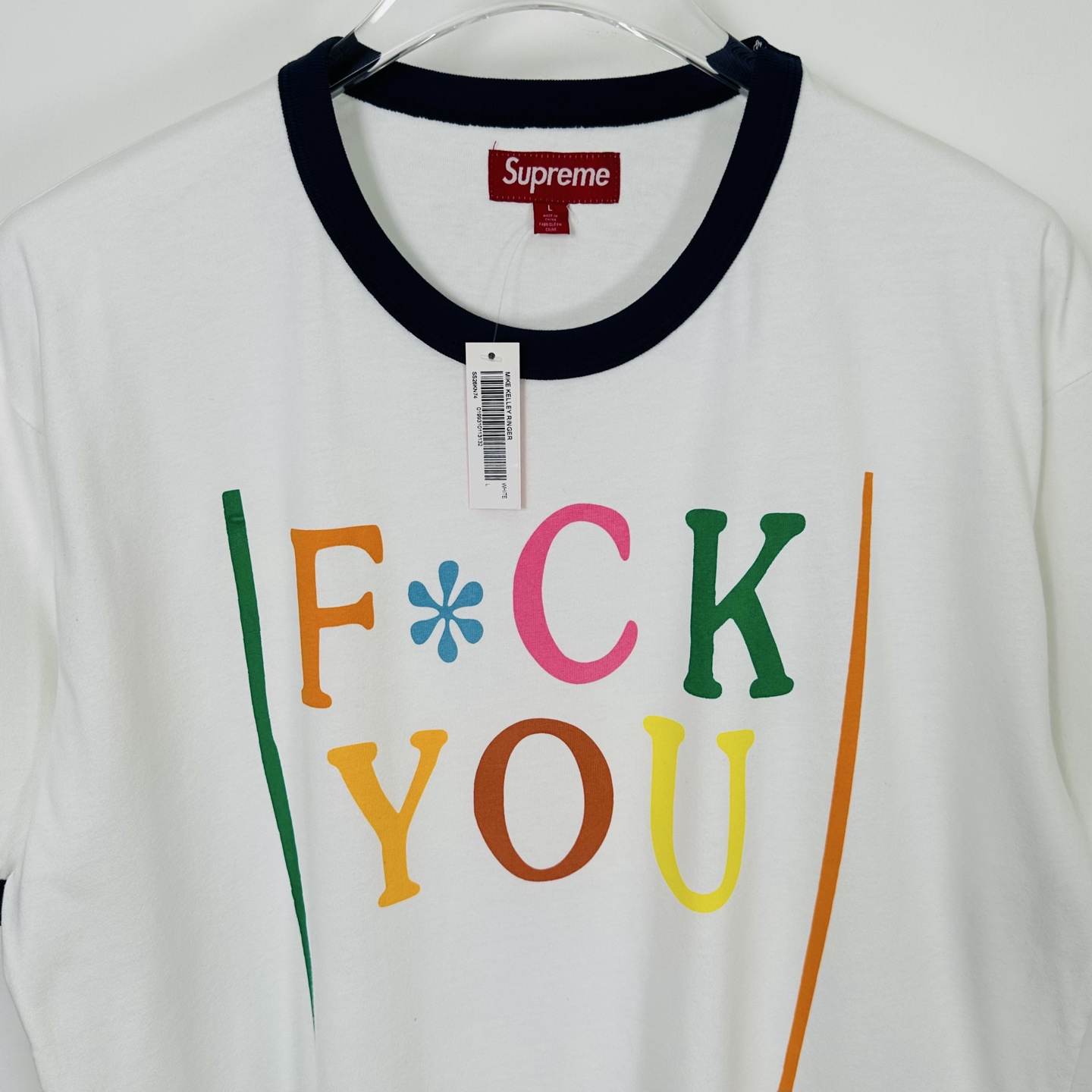 シュプリーム/マイク・ケリー リンガーTシャツ ホワイト 詳細画像 3