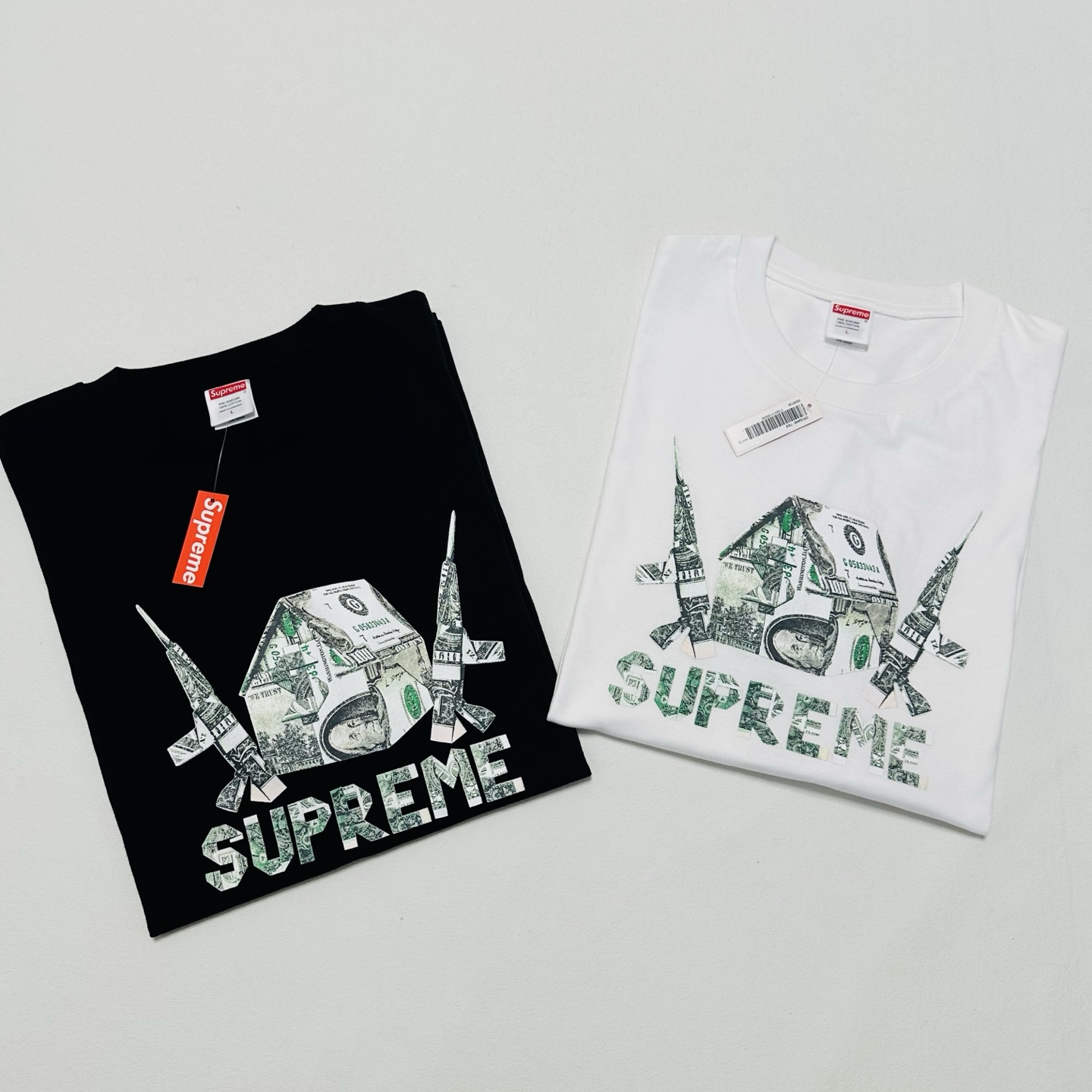 シュプリーム オリガミTシャツ ブラック/ホワイト 画像 5