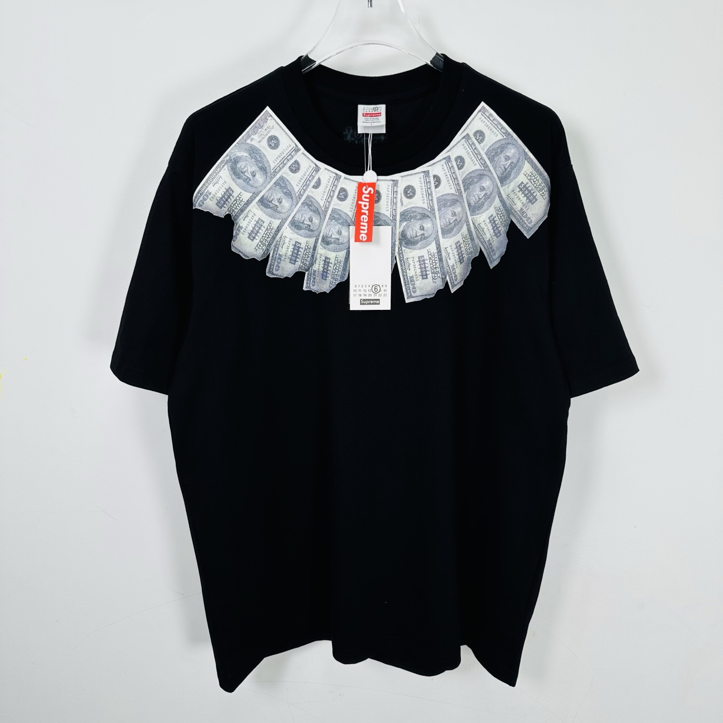 シュプリーム/エムエムシックス Money 半袖トップ ブラック 詳細画像 1