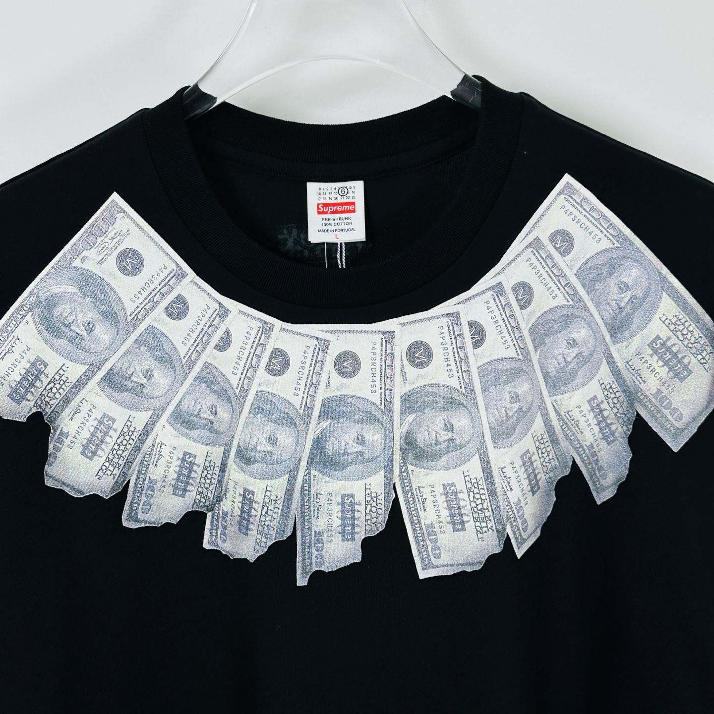 シュプリーム/エムエムシックス Money 半袖トップ ブラック 画像 4