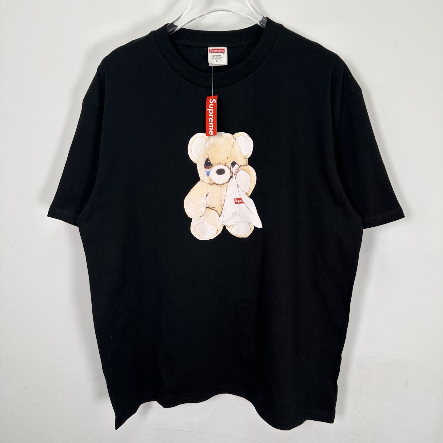 シュプリーム Bear Tシャツ ブラック/ホワイト 詳細画像 1