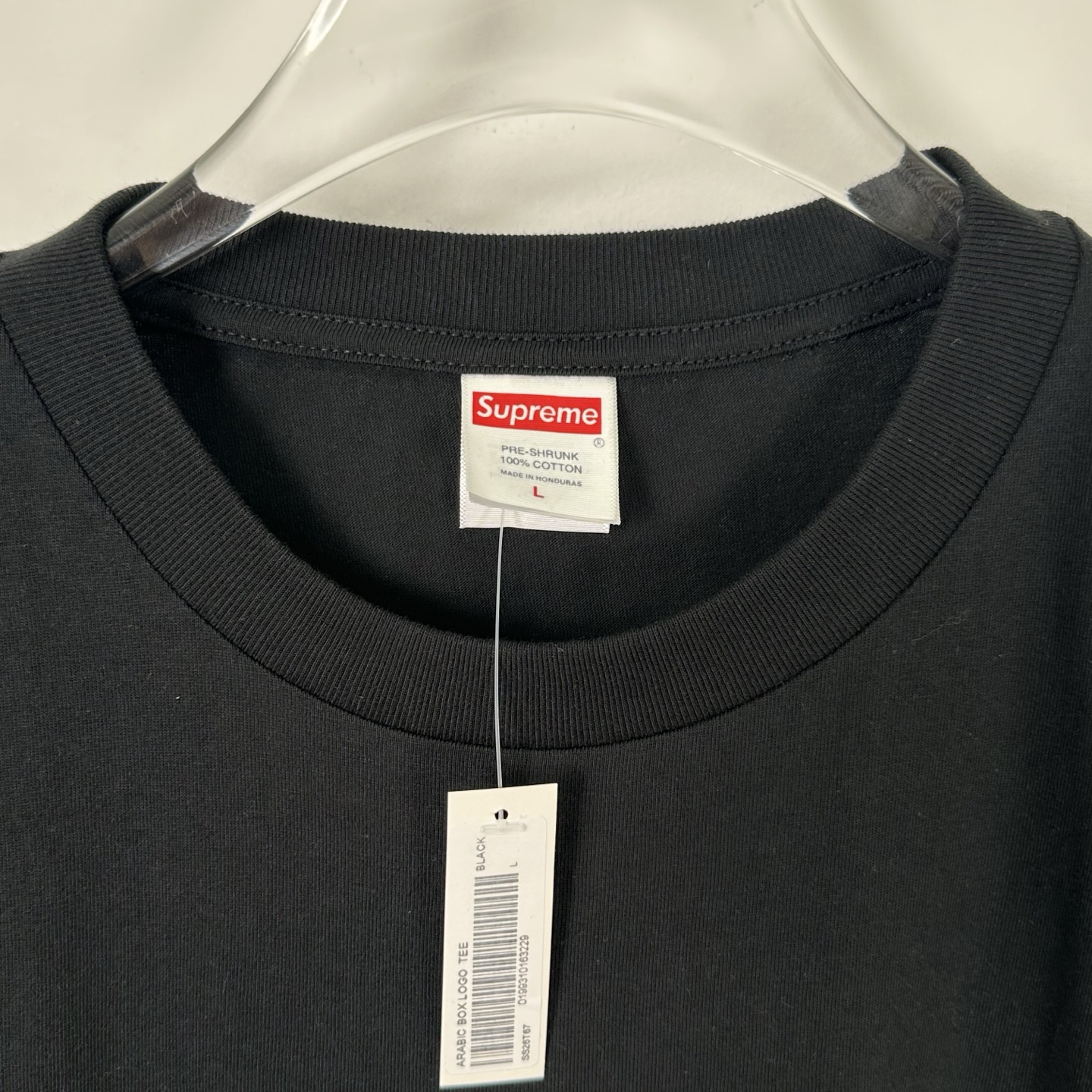 シュプリーム アラビック ボックスロゴTシャツ ブラック/ホワイト 画像 8