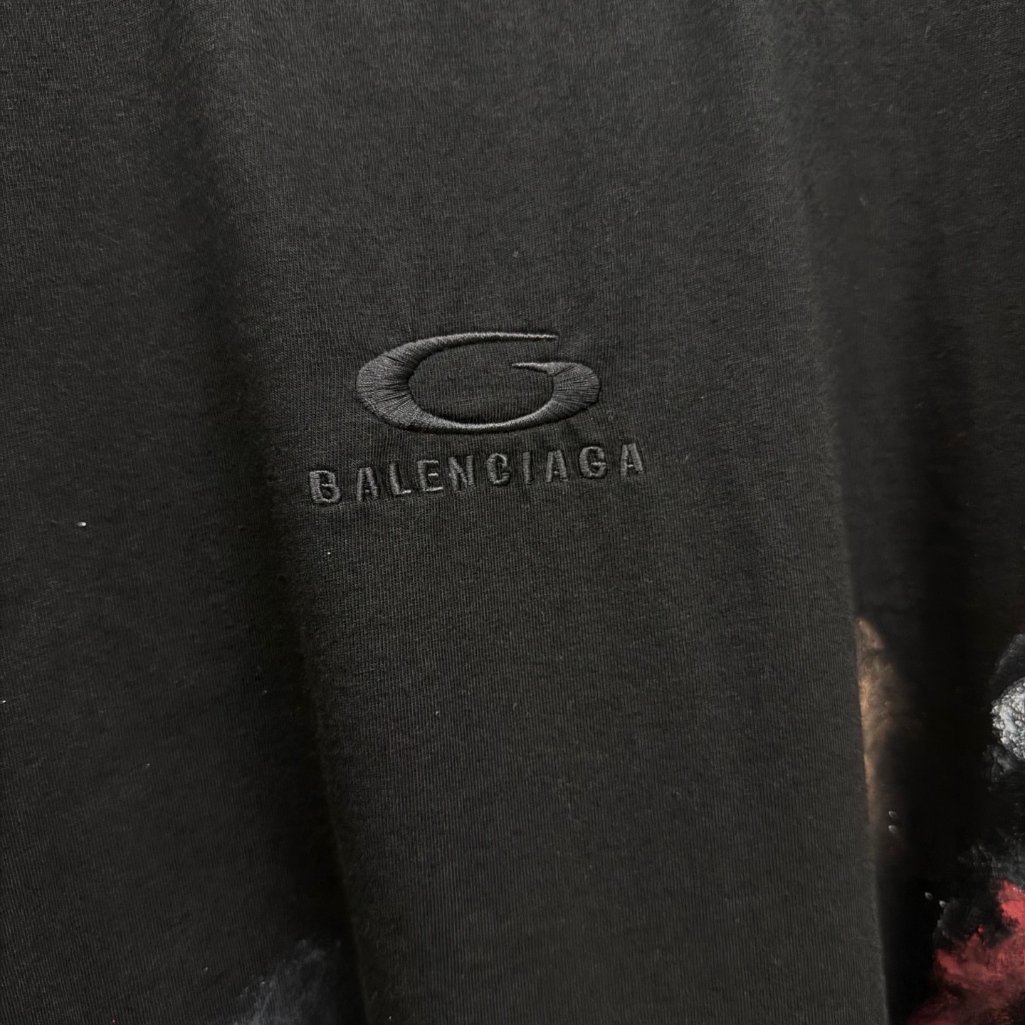 バレンシアガ ハンドペイント グラフィティTシャツ ブラック 画像 4