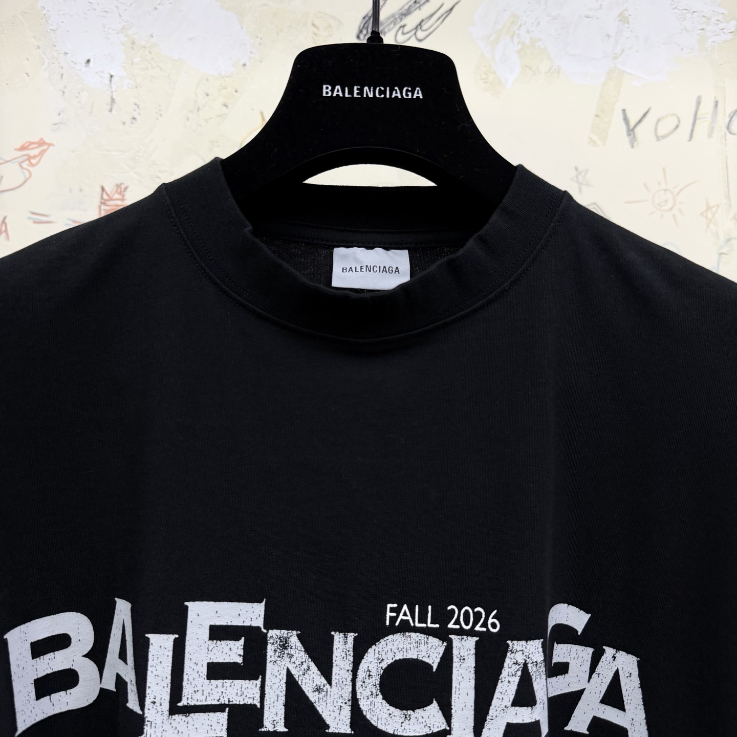 バレンシアガ サングラス ポートレートTシャツ ブラック 詳細画像 3