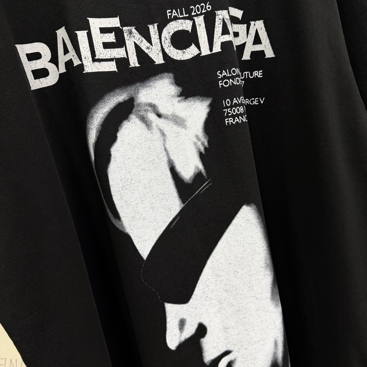 バレンシアガ サングラス ポートレートTシャツ ブラック 画像 4