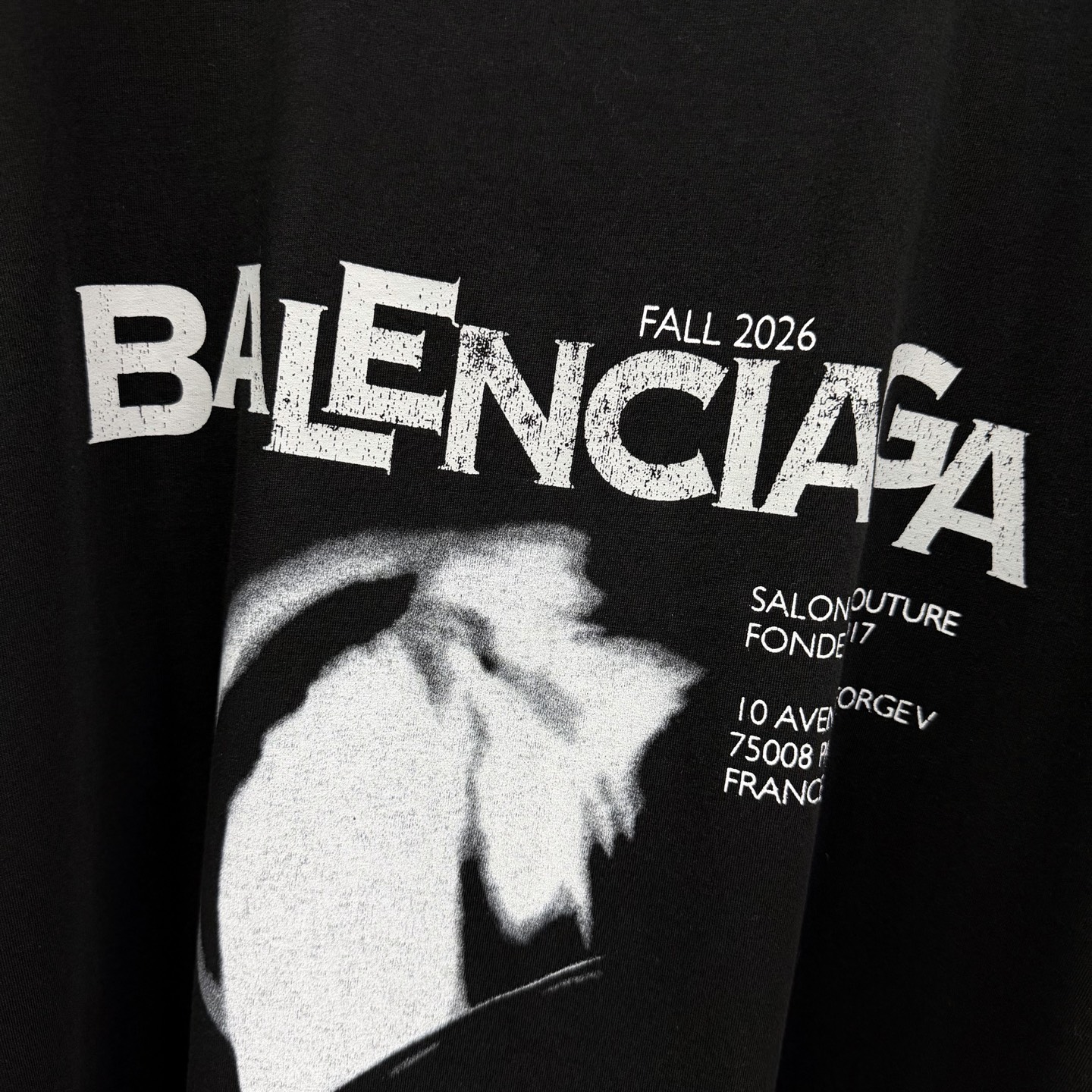 バレンシアガ サングラス ポートレートTシャツ ブラック 画像 5