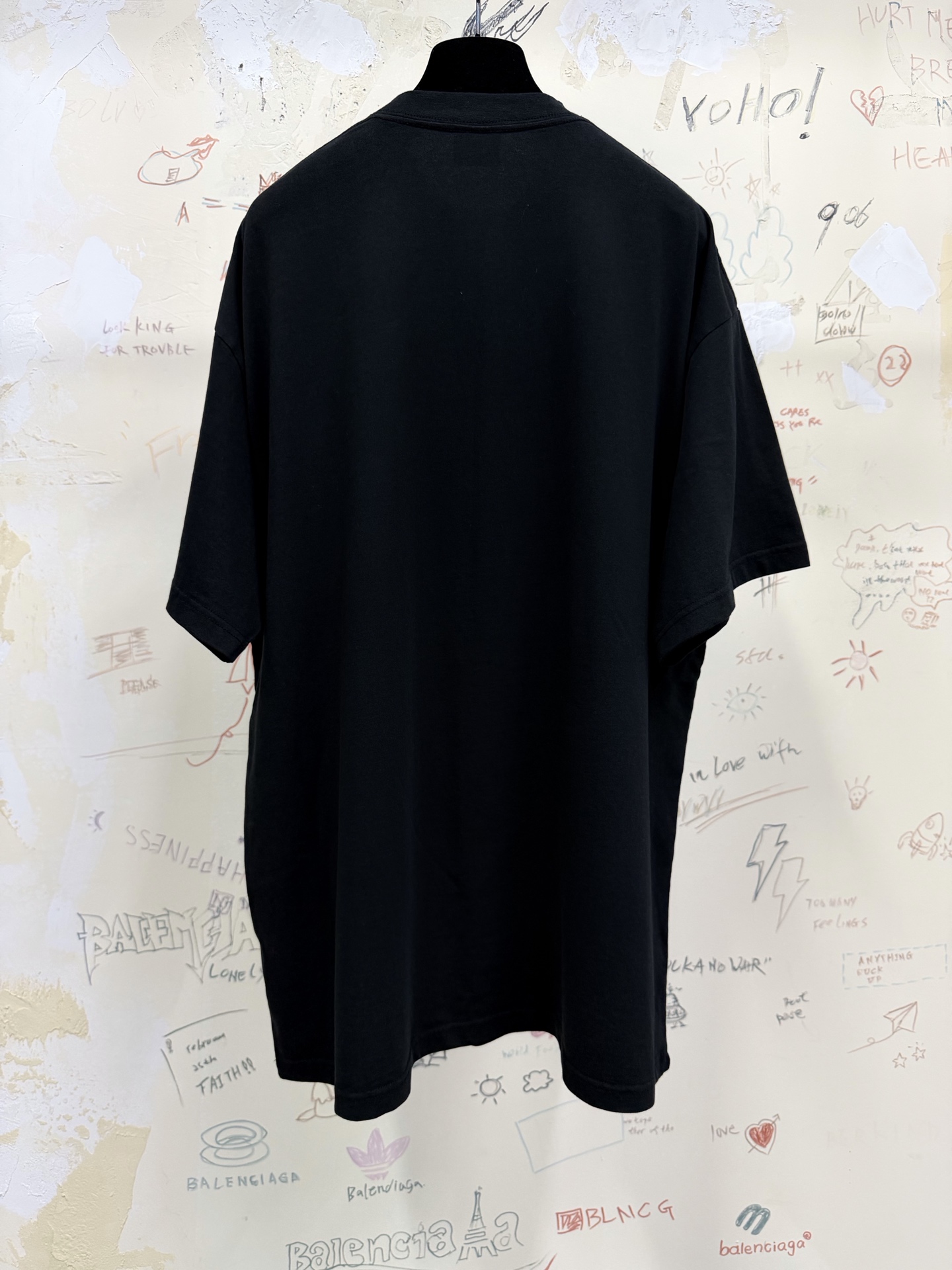 バレンシアガ サングラス ポートレートTシャツ ブラック 画像 6