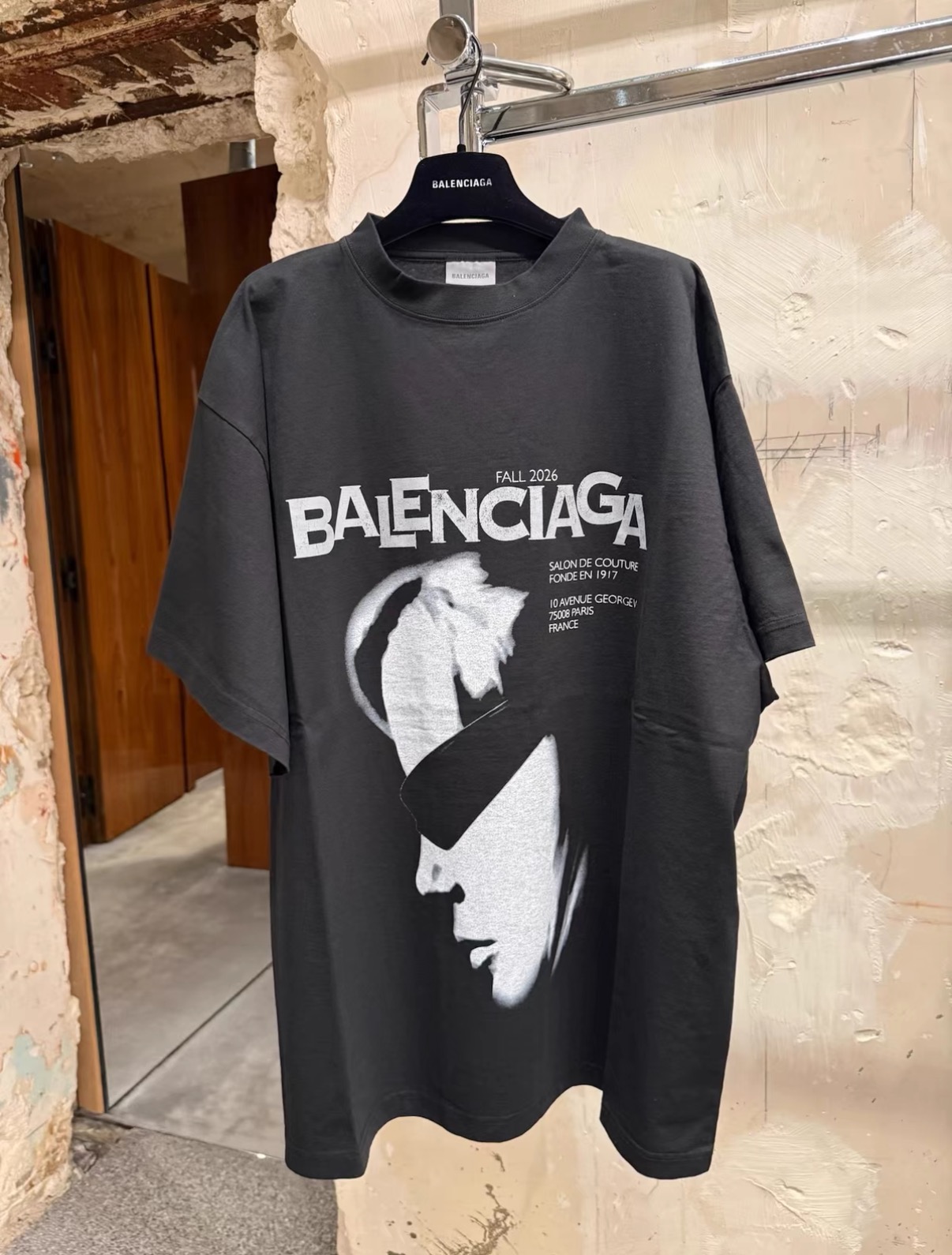 バレンシアガ サングラス ポートレートTシャツ ブラック 画像 7