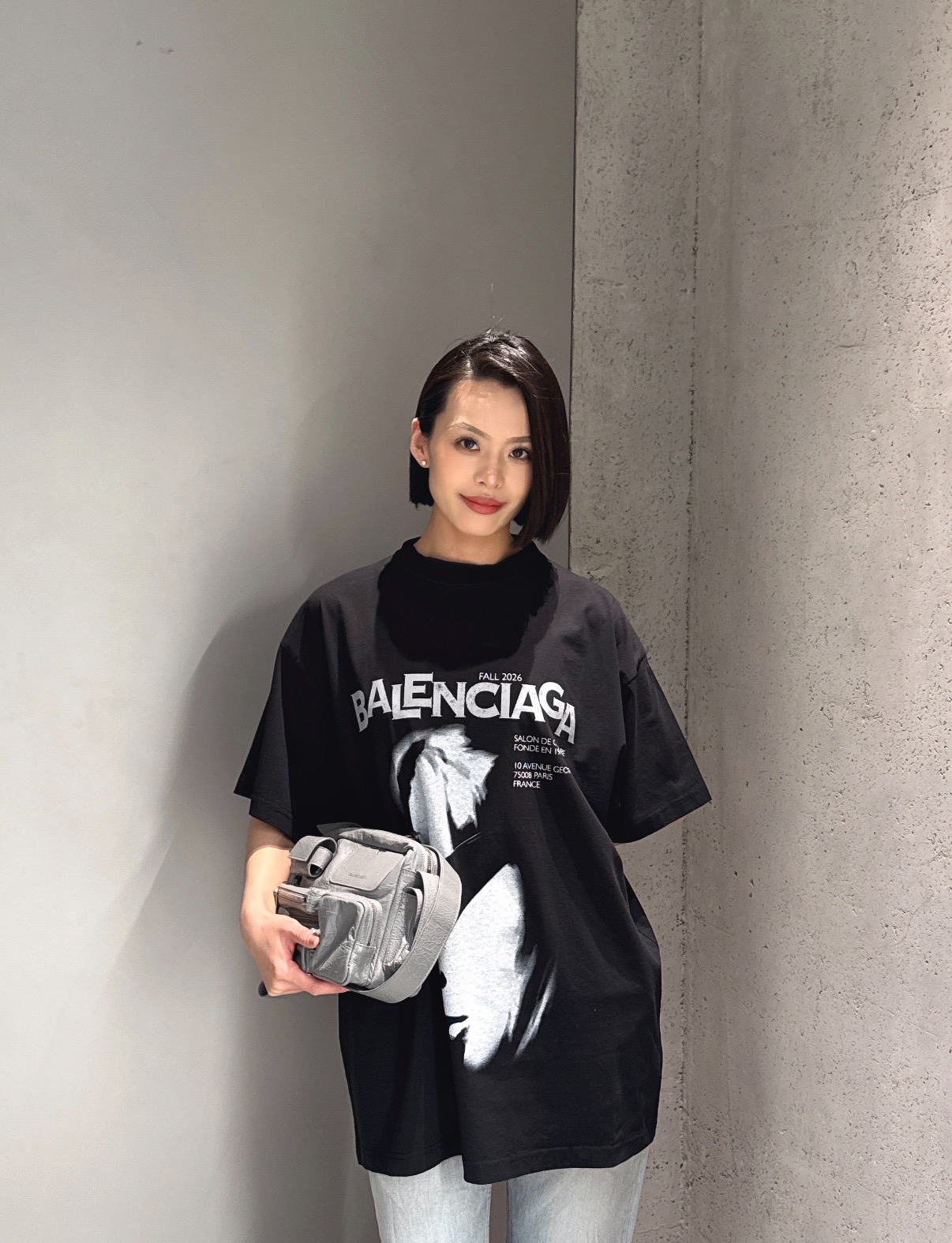 バレンシアガ サングラス ポートレートTシャツ ブラック 画像 9