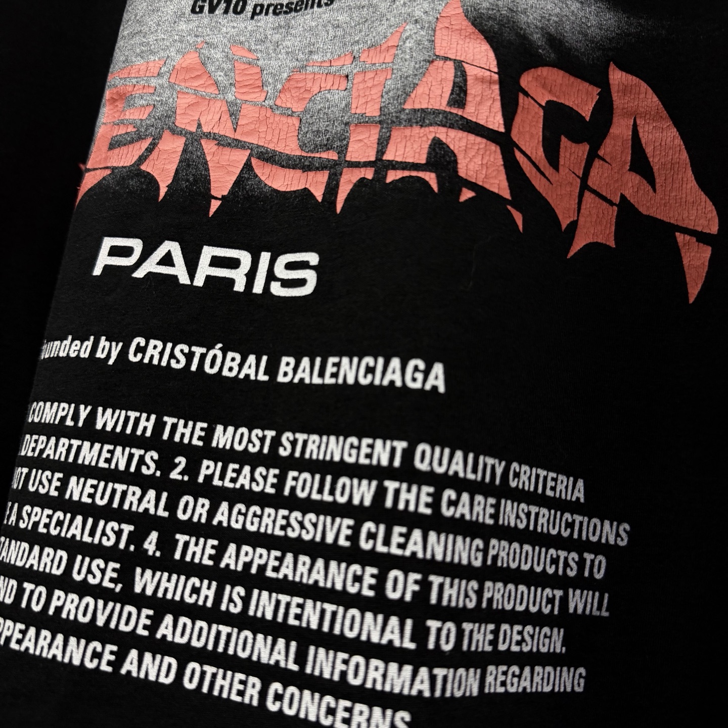 バレンシアガ Gate of God プリントTシャツ ブラック 画像 5