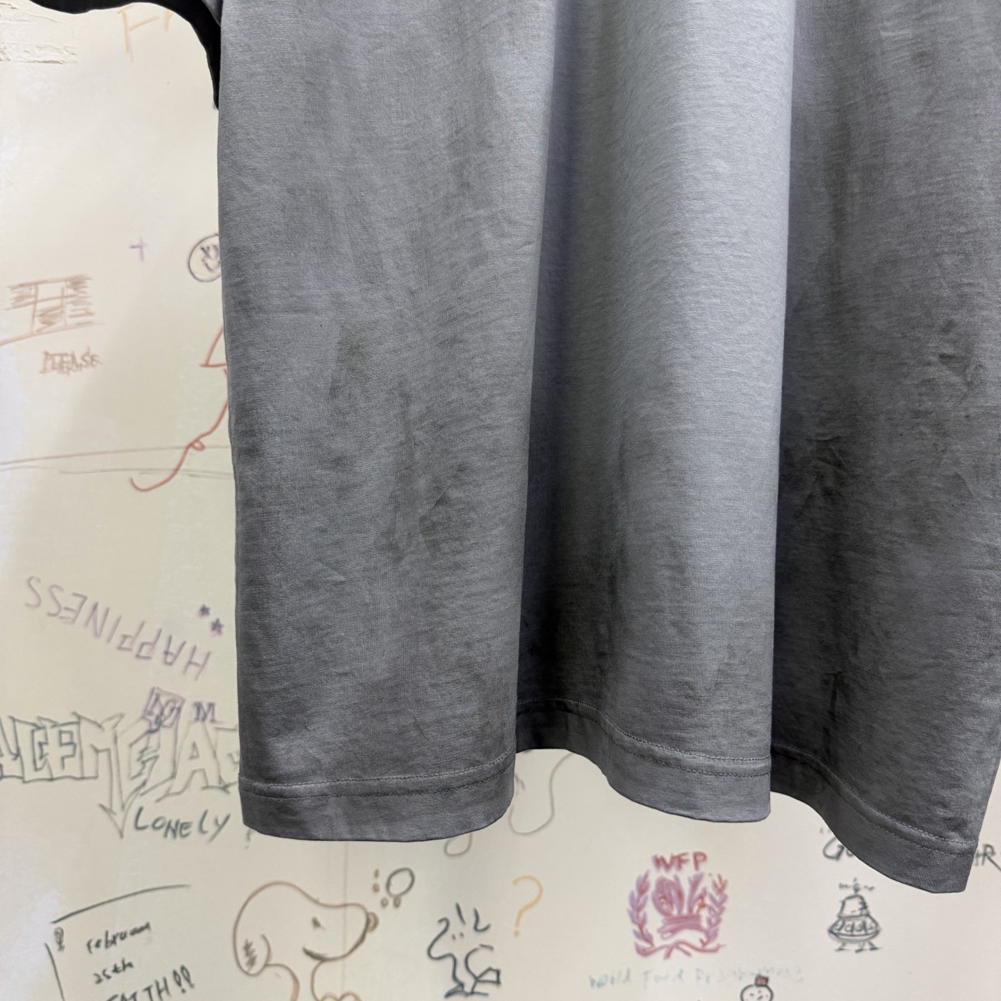 バレンシアガ 3B メルテッドロゴTシャツ グレー 画像 8
