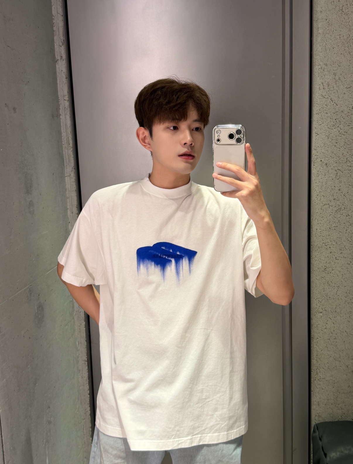 バレンシアガ 3B メルテッドロゴTシャツ ホワイト 画像 6