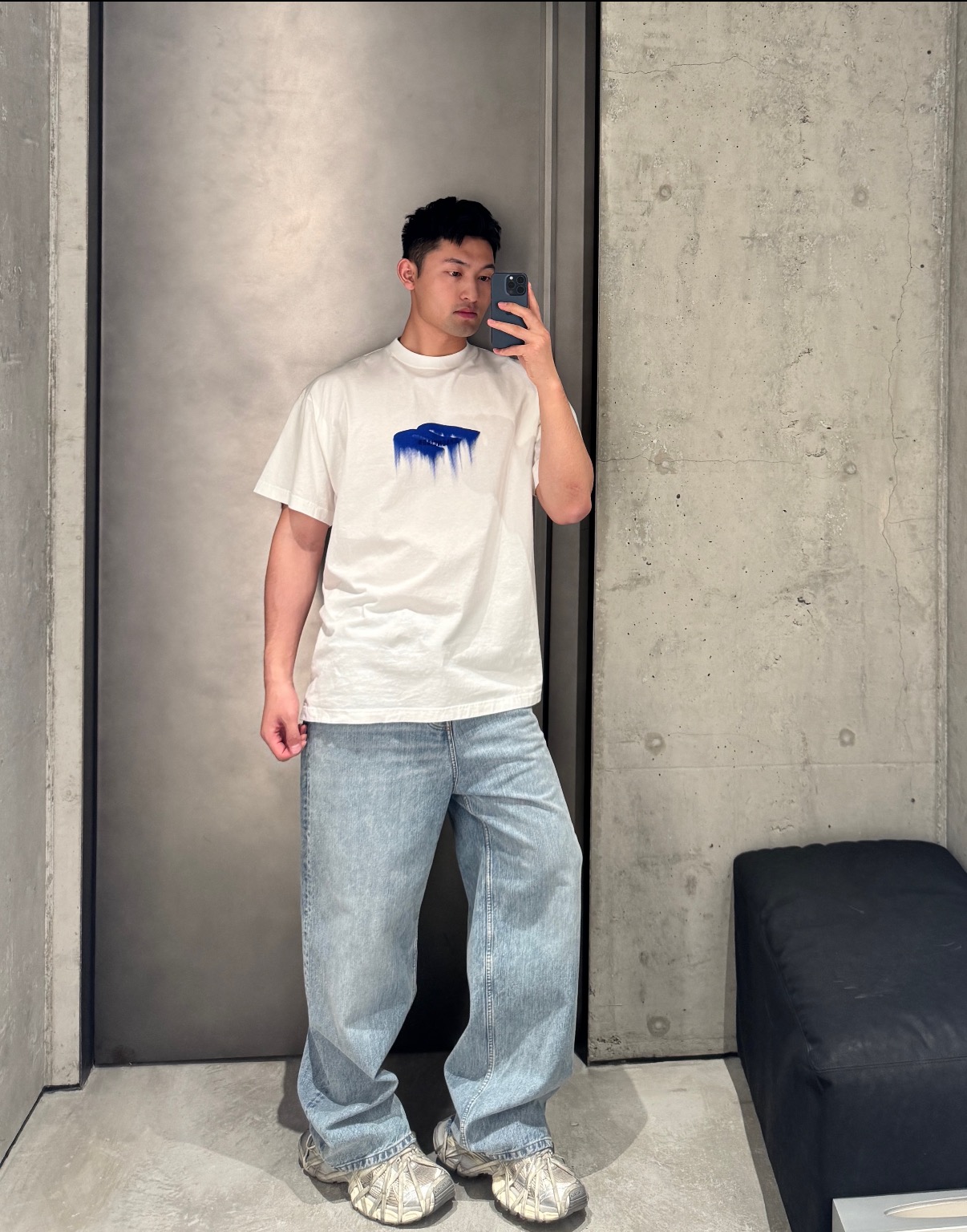 バレンシアガ 3B メルテッドロゴTシャツ ホワイト 画像 9