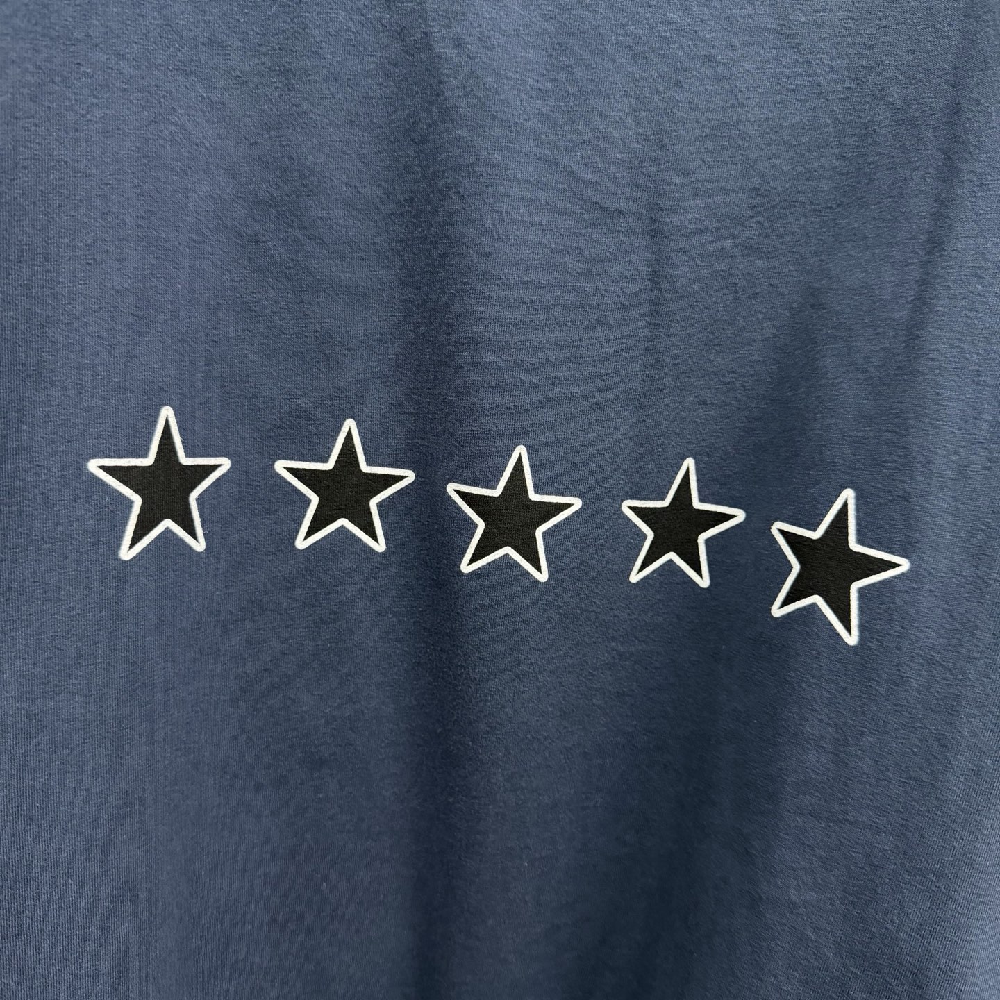 バレンシアガ スター刺繍 スローガンTシャツ ブルー 詳細画像 3