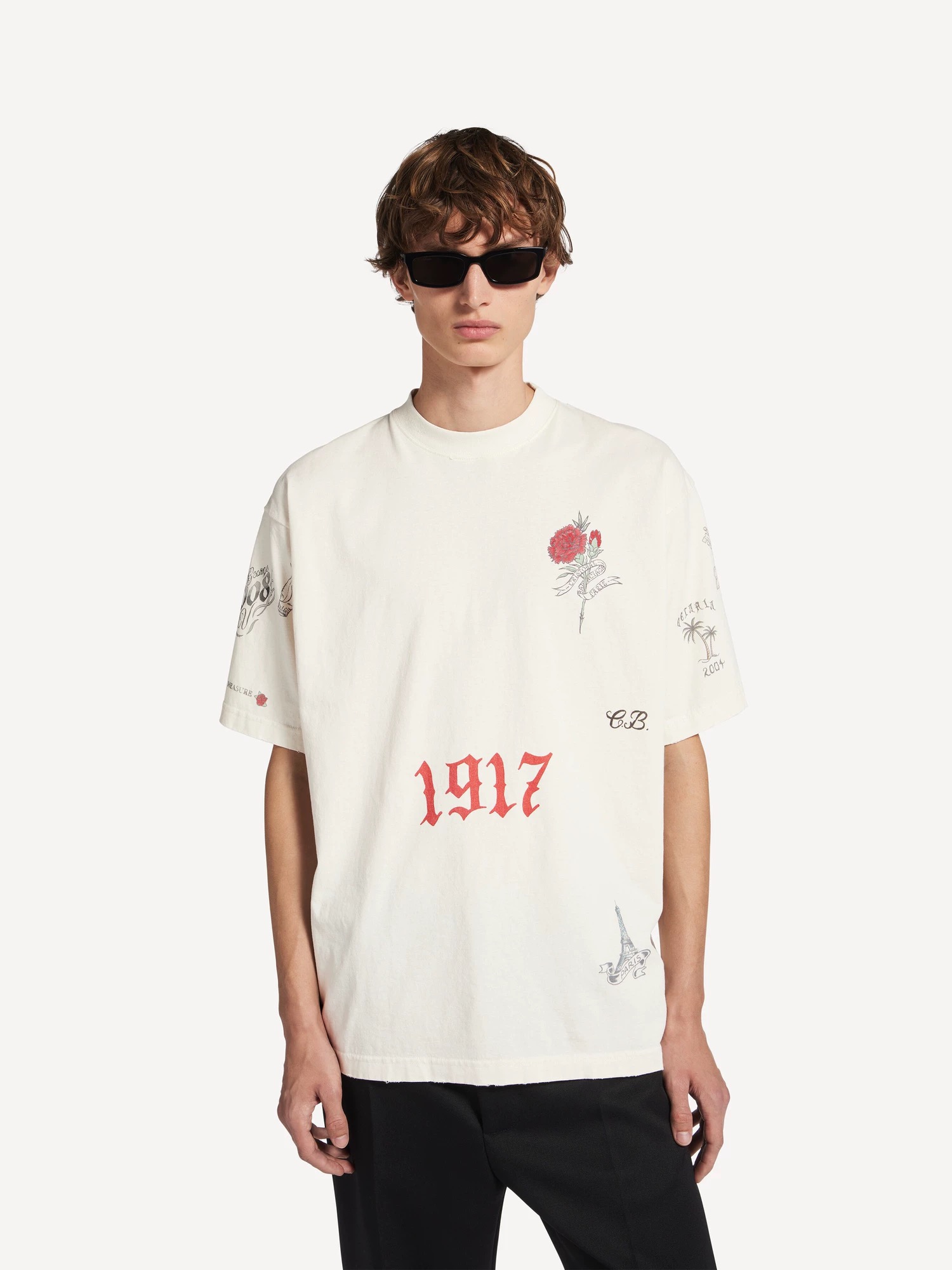 バレンシアガ タトゥーエレメントTシャツ ブラック 画像 6