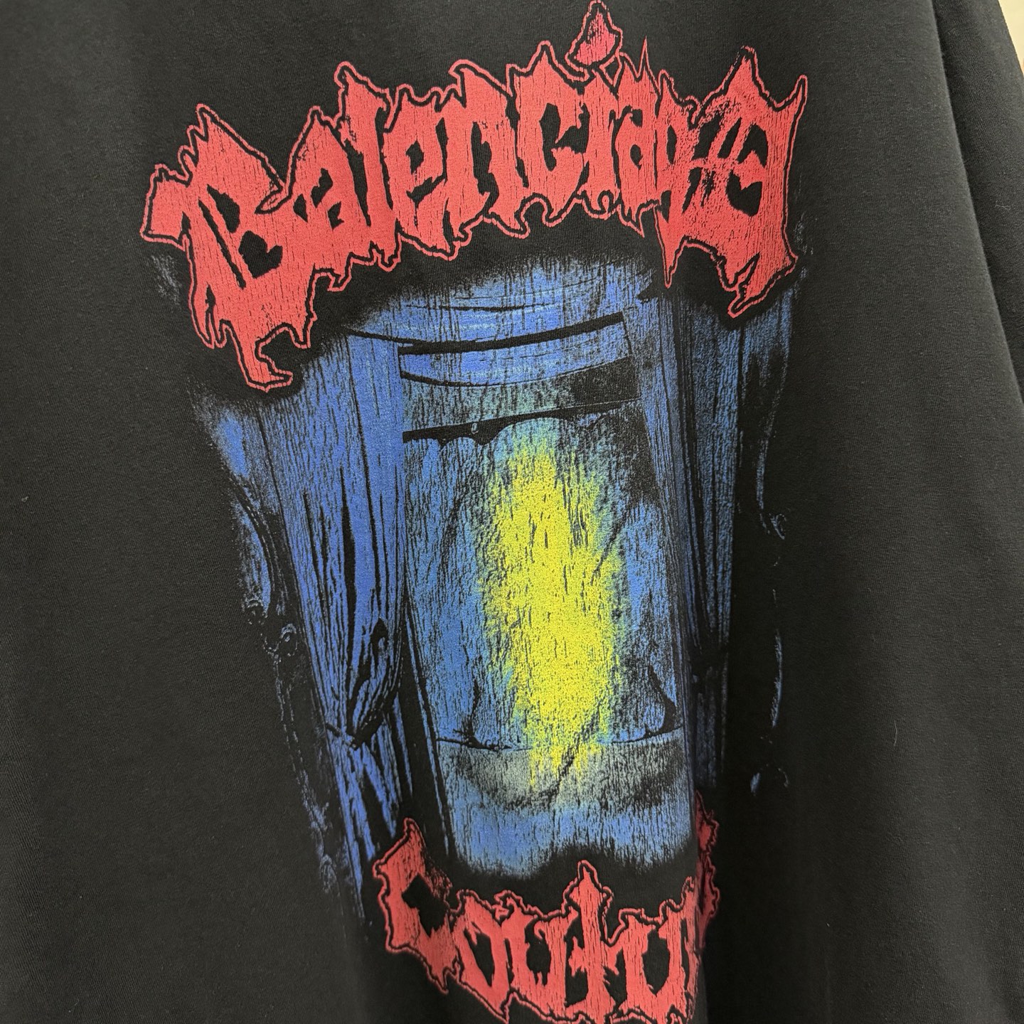 バレンシアガ ゴシックロック ロゴTシャツ ブラック 画像 4