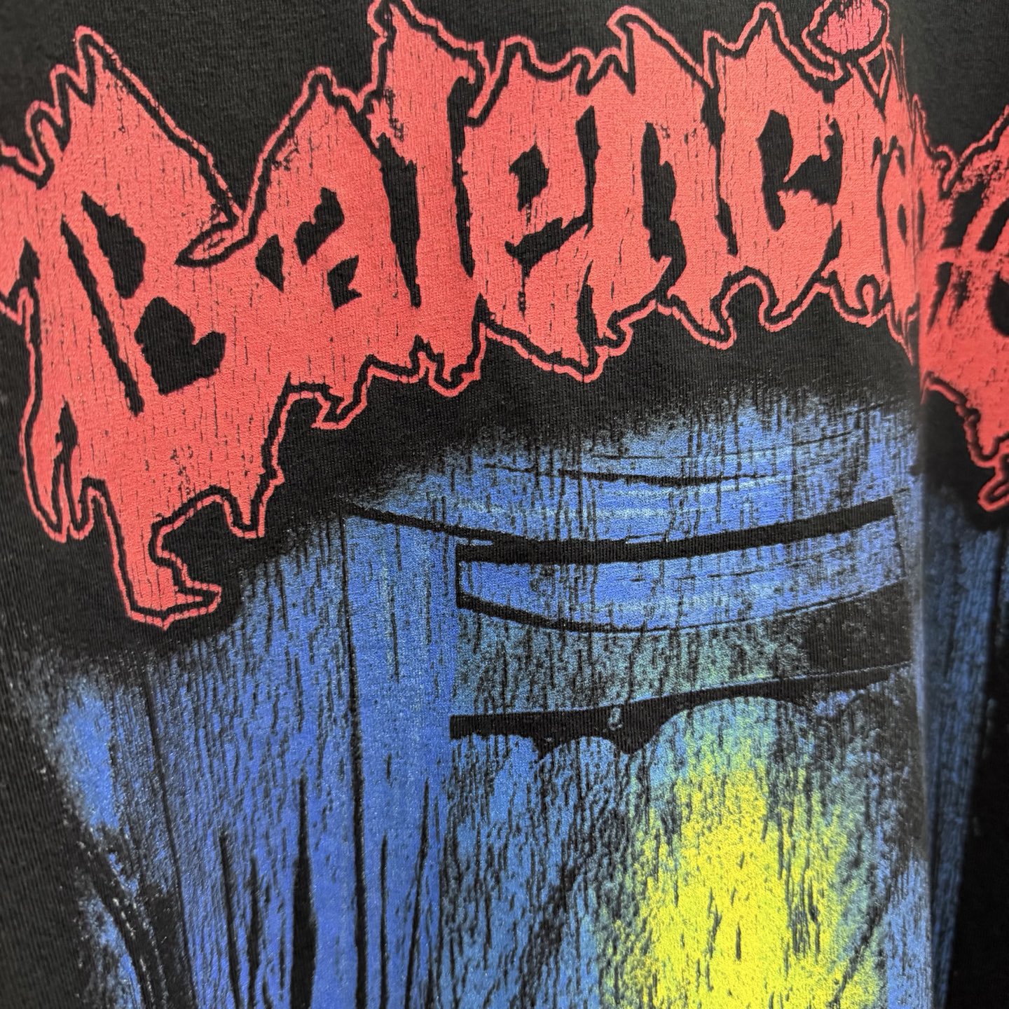 バレンシアガ ゴシックロック ロゴTシャツ ブラック 画像 5