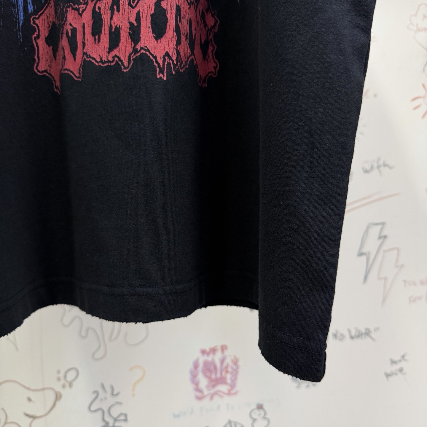 バレンシアガ ゴシックロック ロゴTシャツ ブラック 画像 6