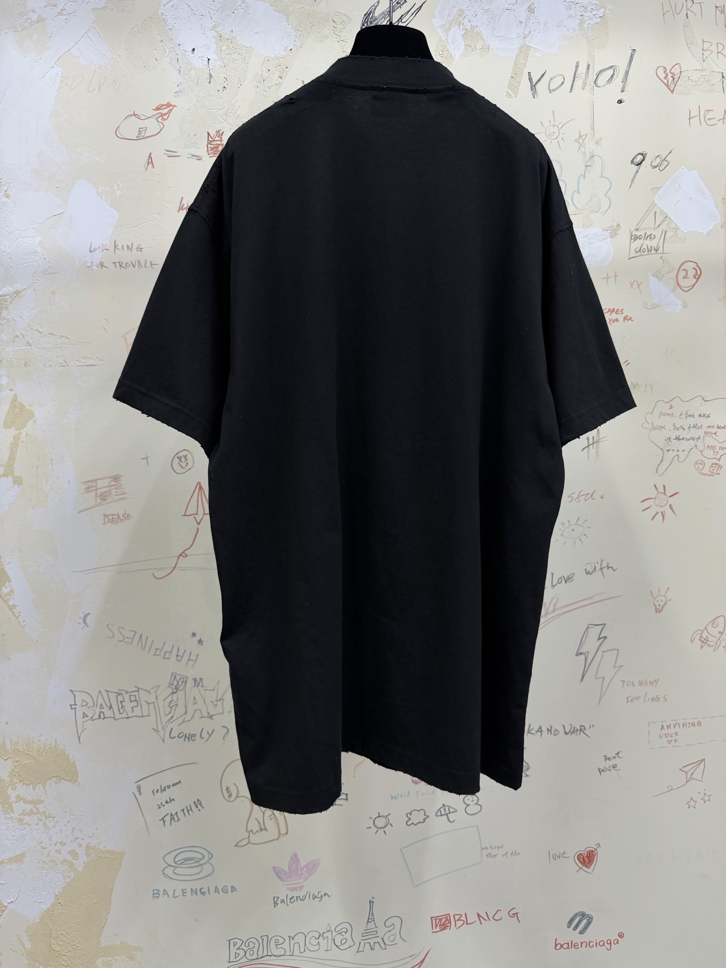 バレンシアガ フレイムキャッスルTシャツ ブラック 画像 8