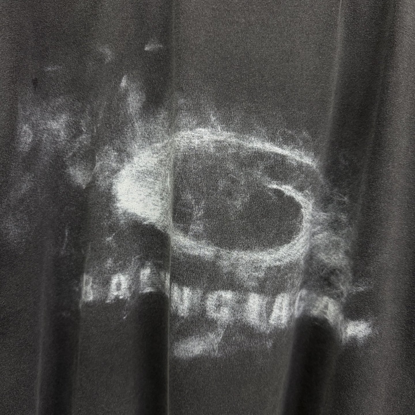 バレンシアガ クレヨン リングロゴTシャツ ウォッシュドブラック 画像 4