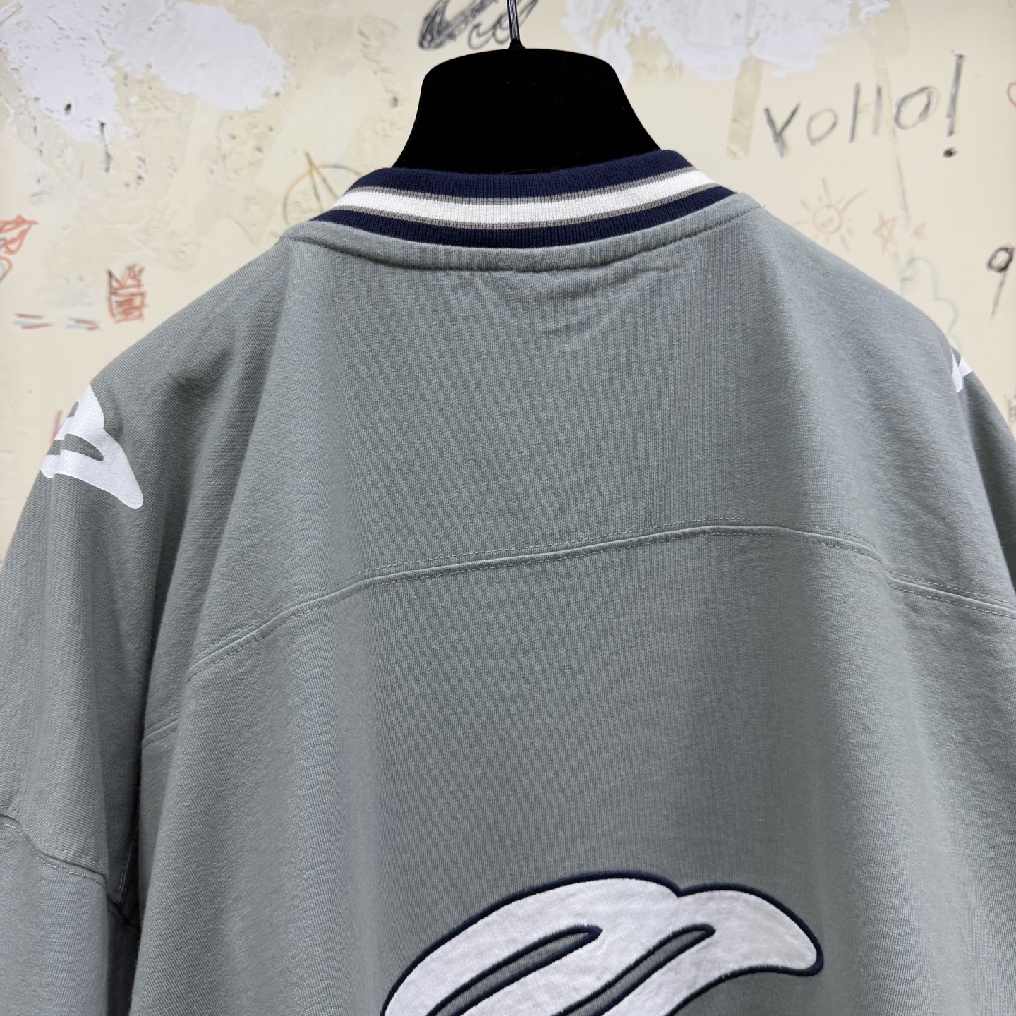 バレンシアガ 3B Football スポーツTシャツ グレー 画像 5