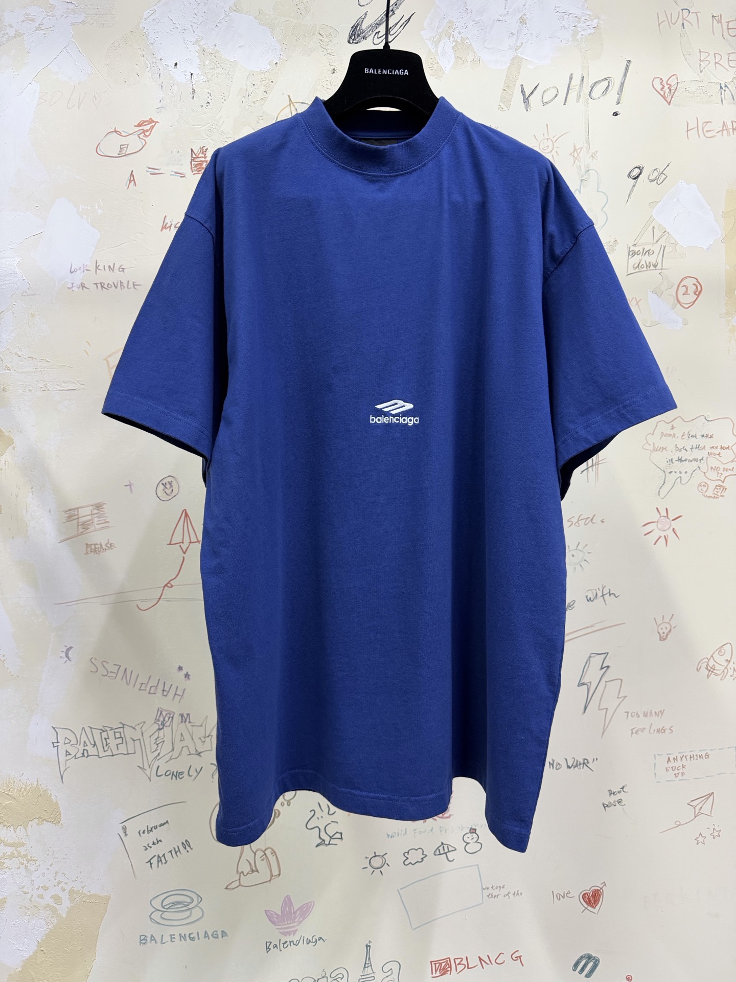 バレンシアガ スキー 3BロゴTシャツ ブルー 詳細画像 1