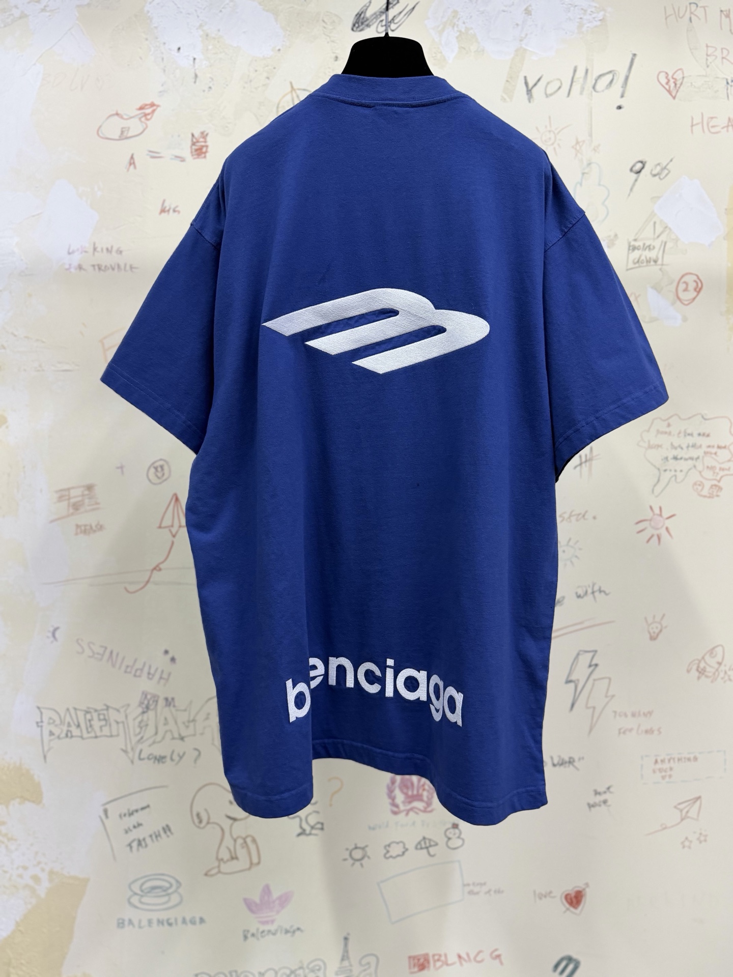 バレンシアガ スキー 3BロゴTシャツ ブルー 画像 4