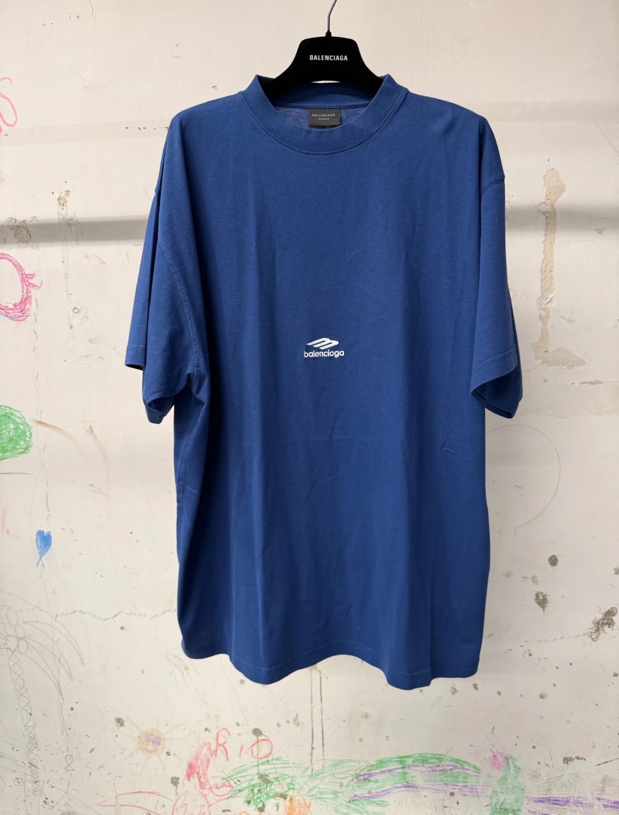 バレンシアガ スキー 3BロゴTシャツ ブルー 画像 8